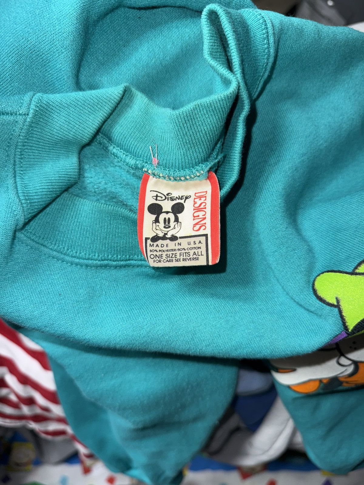 Disney Vintage 80s 90s Disney Designs Goofy Faces Sweatshirt OSFA Size US XXL / EU 58 / 5 - 3 Thumbnail