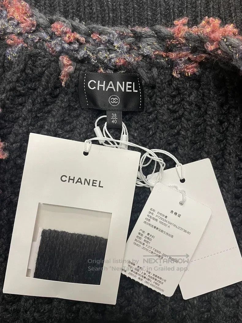 Chanel Chanel Gray Colorblock Tweed Cardigan. Size US M / EU 48-50 / 2 - 4 Thumbnail