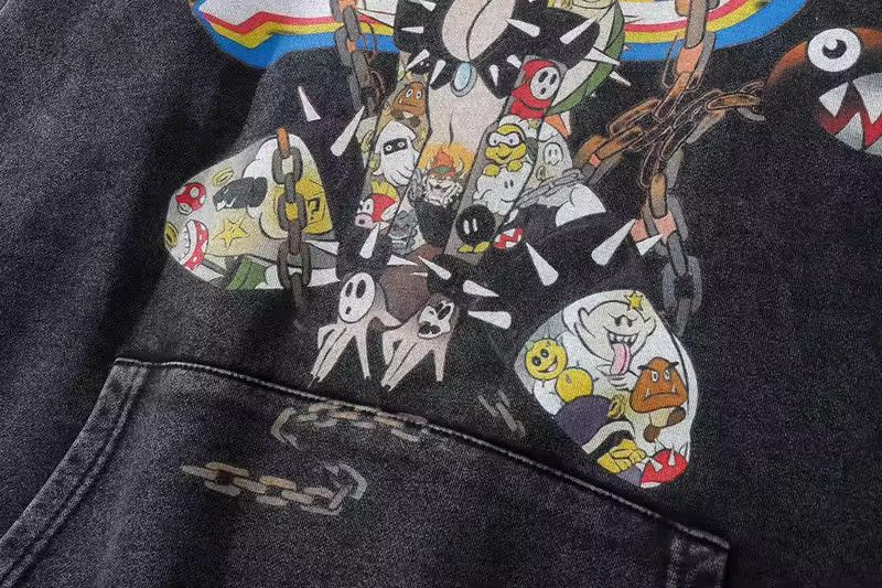 Japanese Brand × Vintage Streetwear Cartoon Anime Grunge Y2k Girl Print Hoodie Size US L / EU 52-54 / 3 - 6 Thumbnail