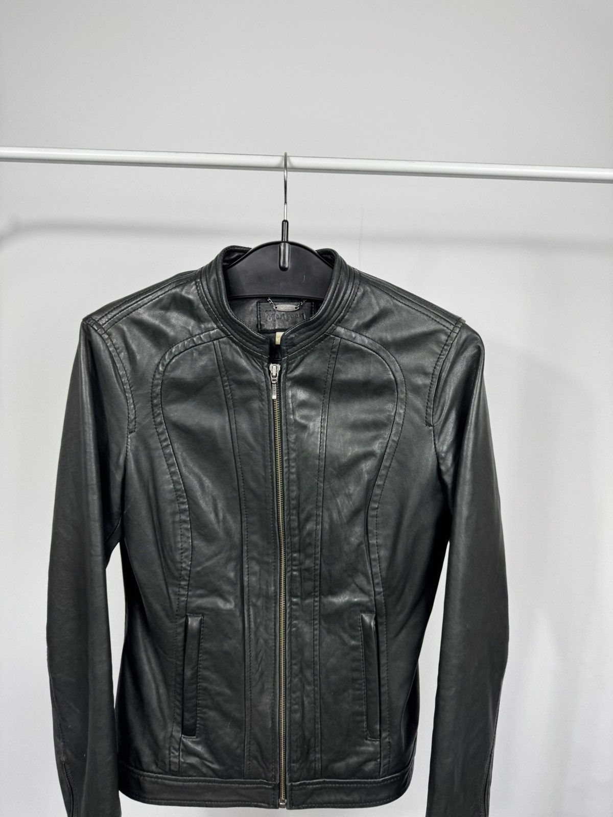 Other Monsoon Women’s Black Leather Biker Jacket Slim Fit Moto S Size S / US 4 / IT 40 - 3 Thumbnail