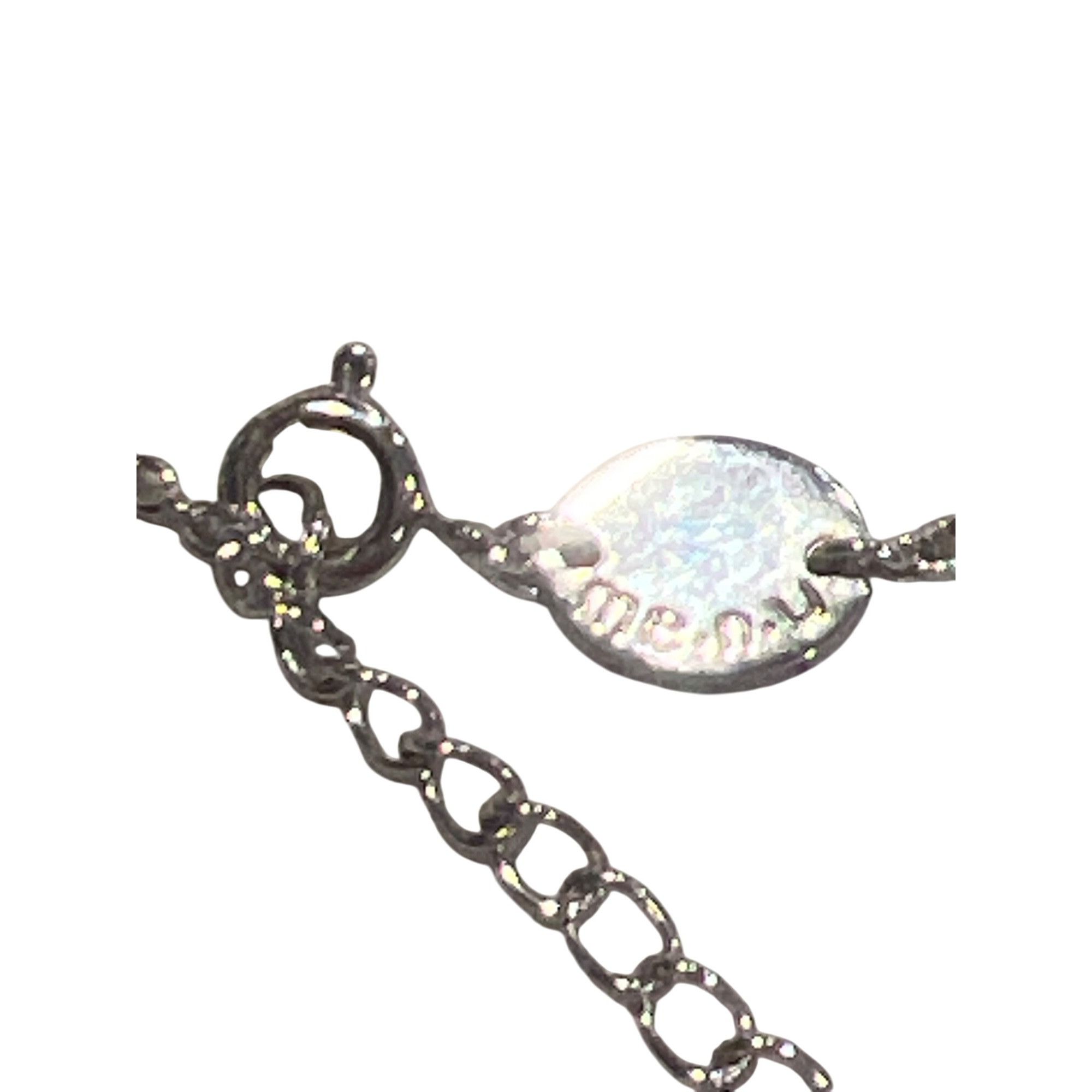 Other Vintage Sterling Silver Hamsa Necklace Square Pendant CZ Sto Size ONE SIZE - 4 Thumbnail