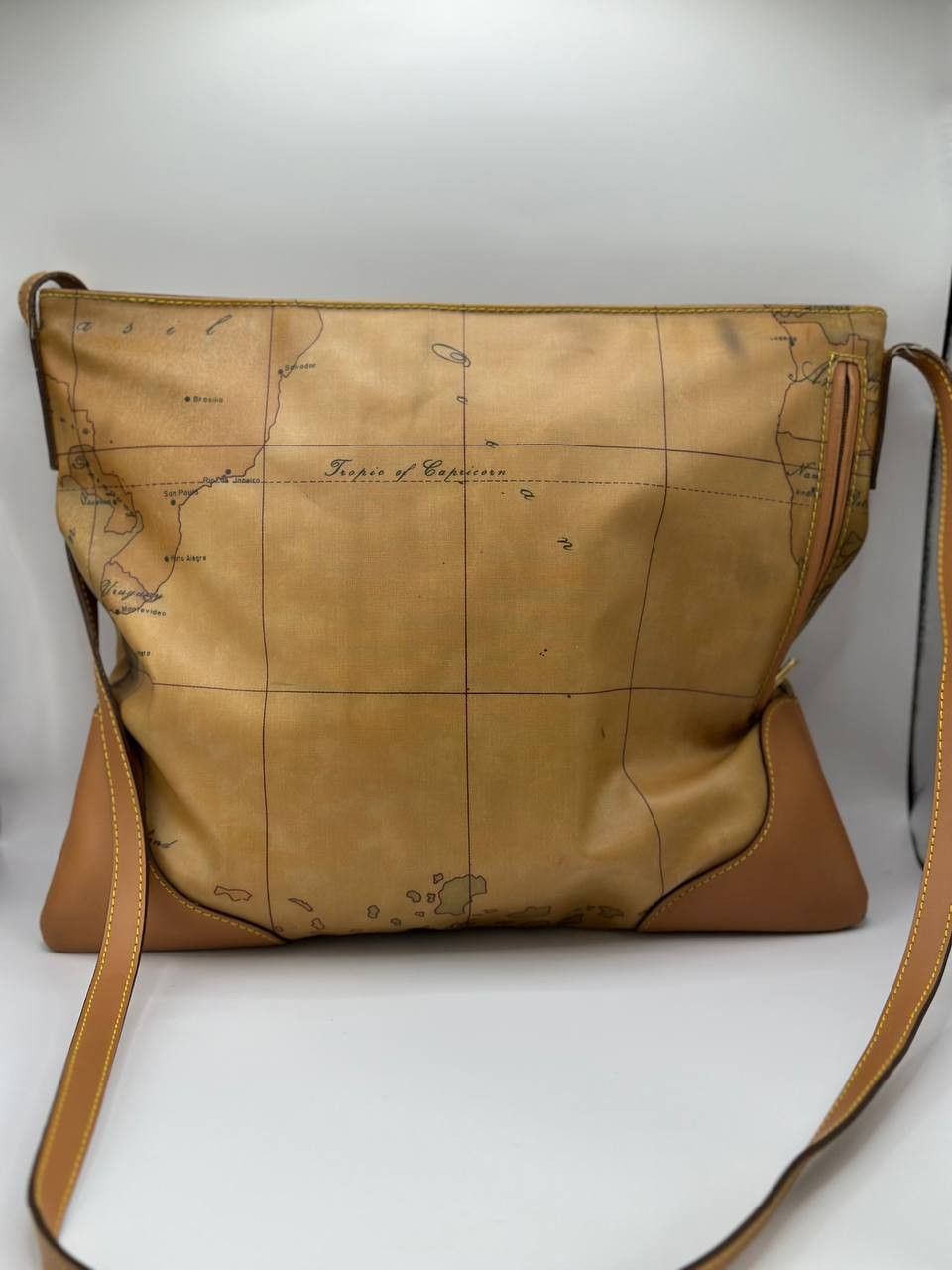 Alviero Martini Alviero Martini Classe Geo Map Shoulder Bag Vintage Leather Size ONE SIZE - 2 Thumbnail