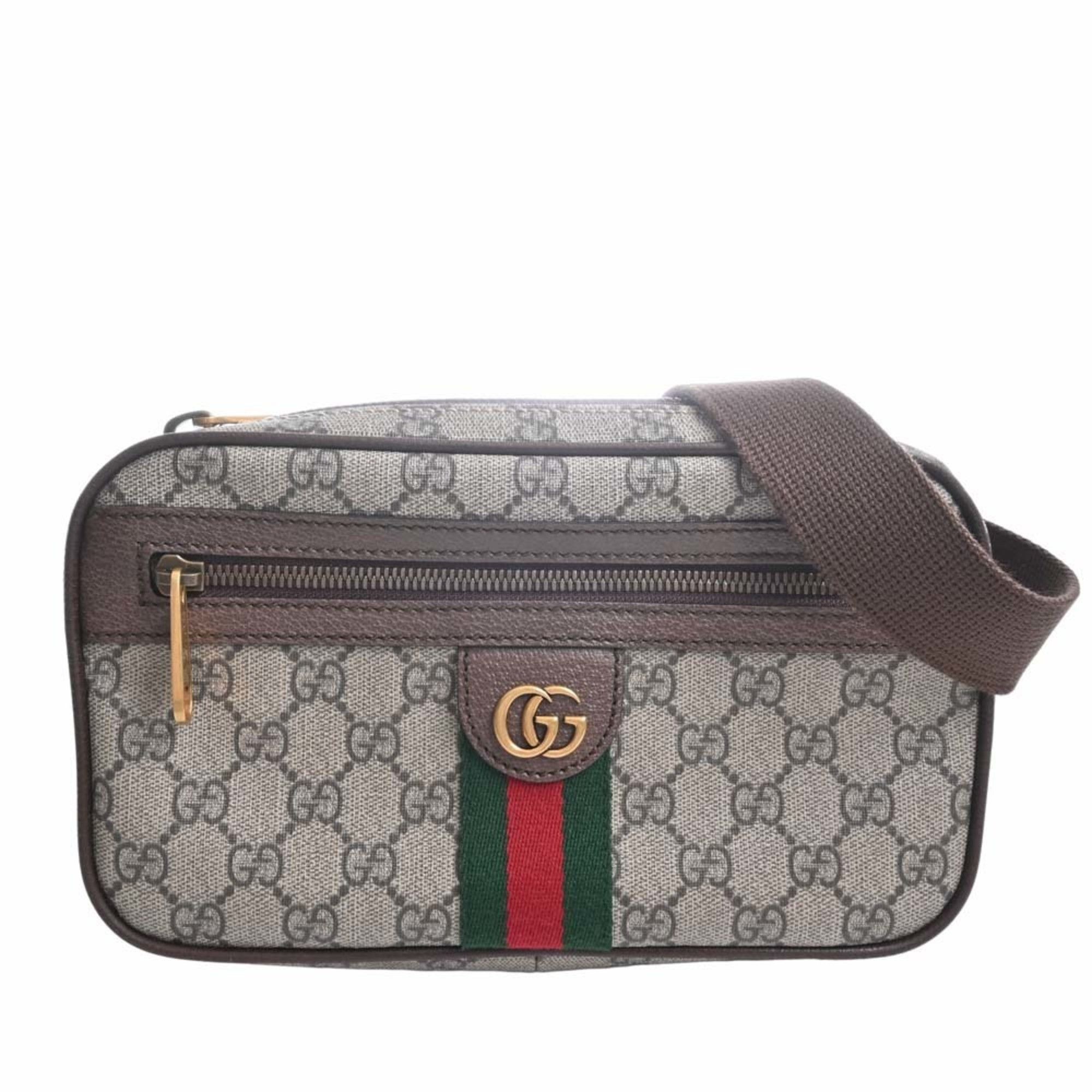 Gucci Bag Men's Body Waist Pouch Gg Supreme Ophidia Belt Brown 574796