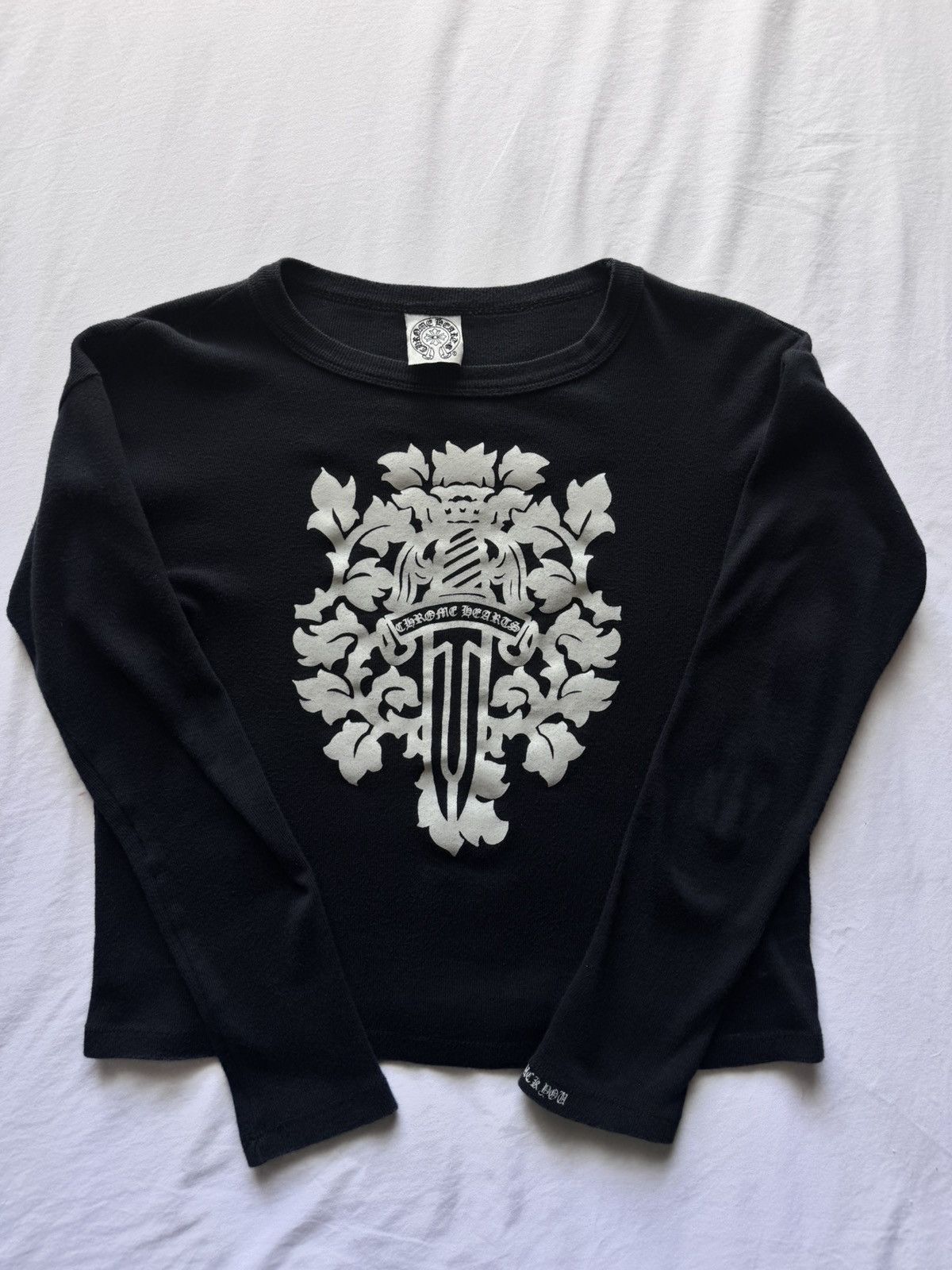 Chrome Hearts × Vintage Vintage Chrome Hearts Dagger Vine Cropped Long Sleeve Size ONE SIZE - 2 Thumbnail