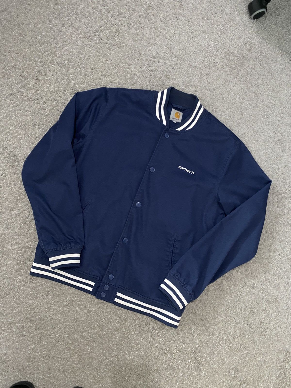 Carhartt × Carhartt Wip × Vintage Carhartt WiP Fan Jacket Bomber Varsity y2k L college hip hop Size US L / EU 52-54 / 3 - 3 Thumbnail