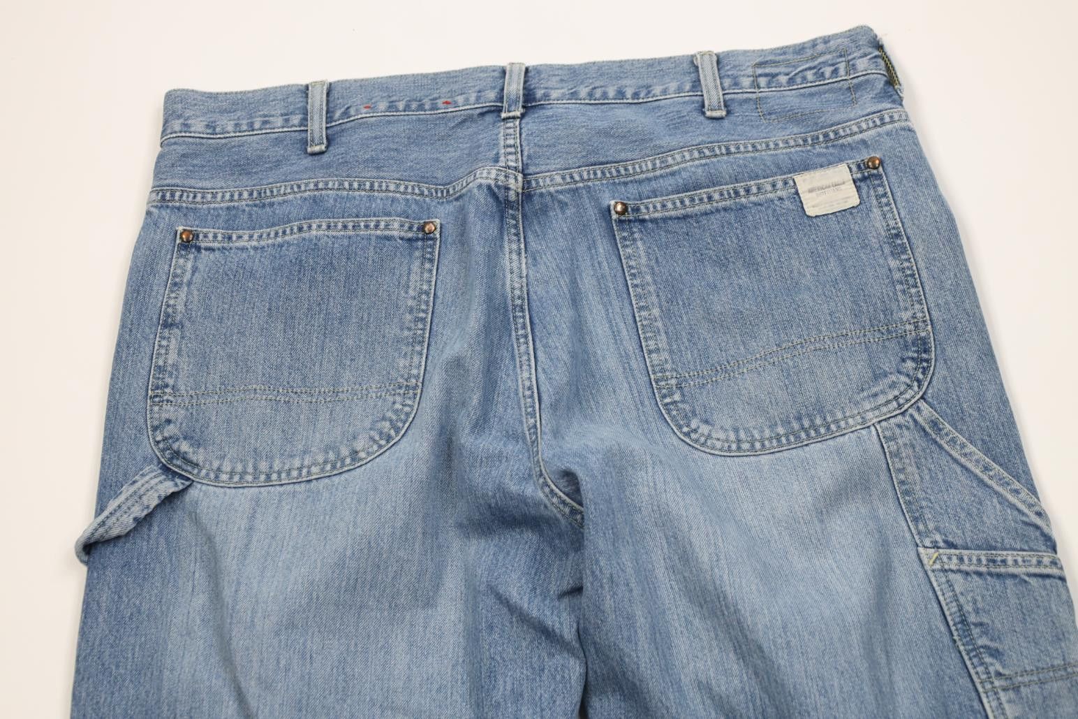 American Eagle Outfitters Vintage 90s Y2K American Eagle Wide Leg Dungaree Denim Jeans Size US 36 / EU 52 - 12 Thumbnail