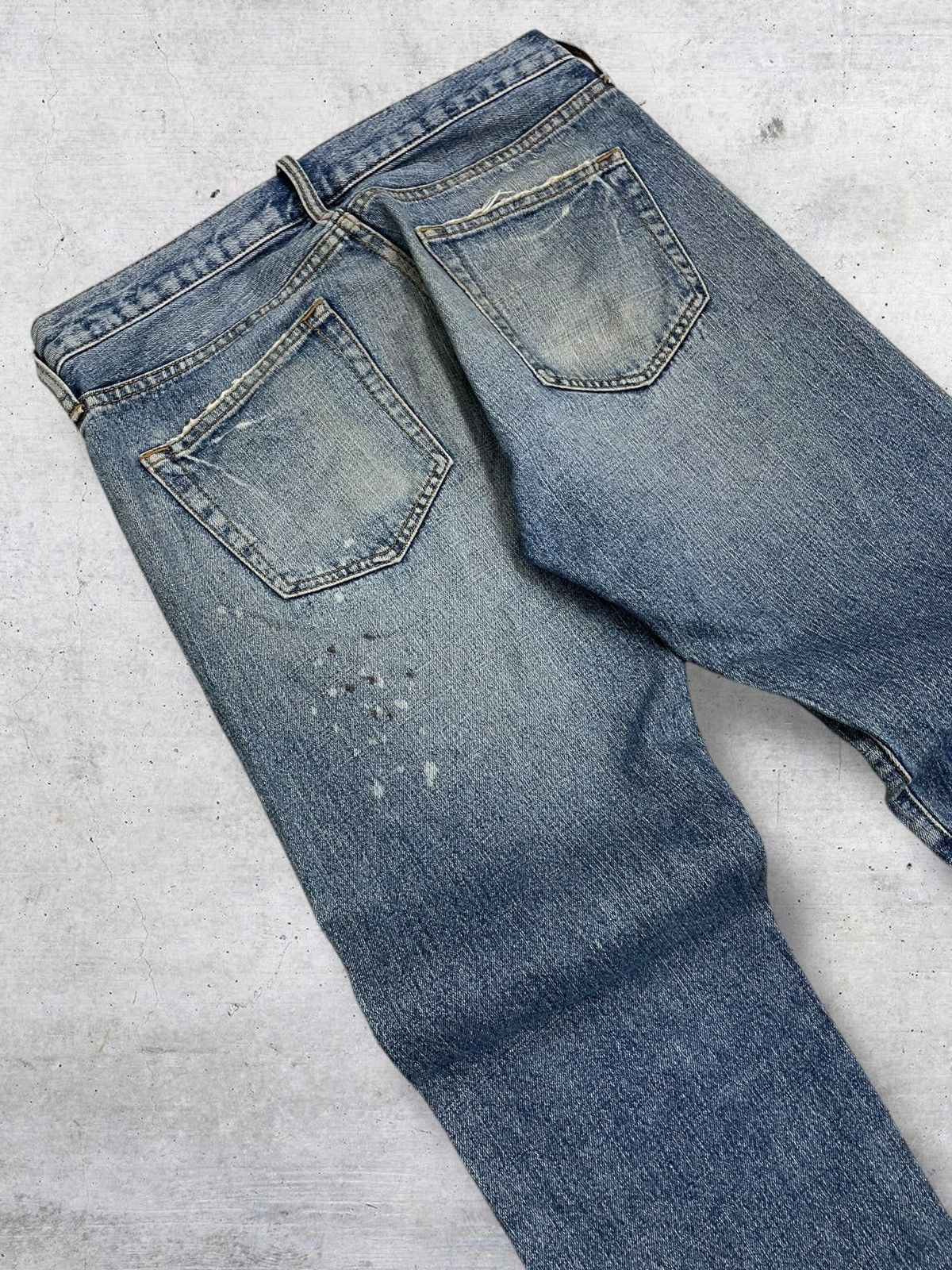 semanticdesign VINTAGE JAPAN IN THE ATTIC SPLASH RIPPED DISTRESSED DENIM Size US 30 / EU 46 - 14 Thumbnail