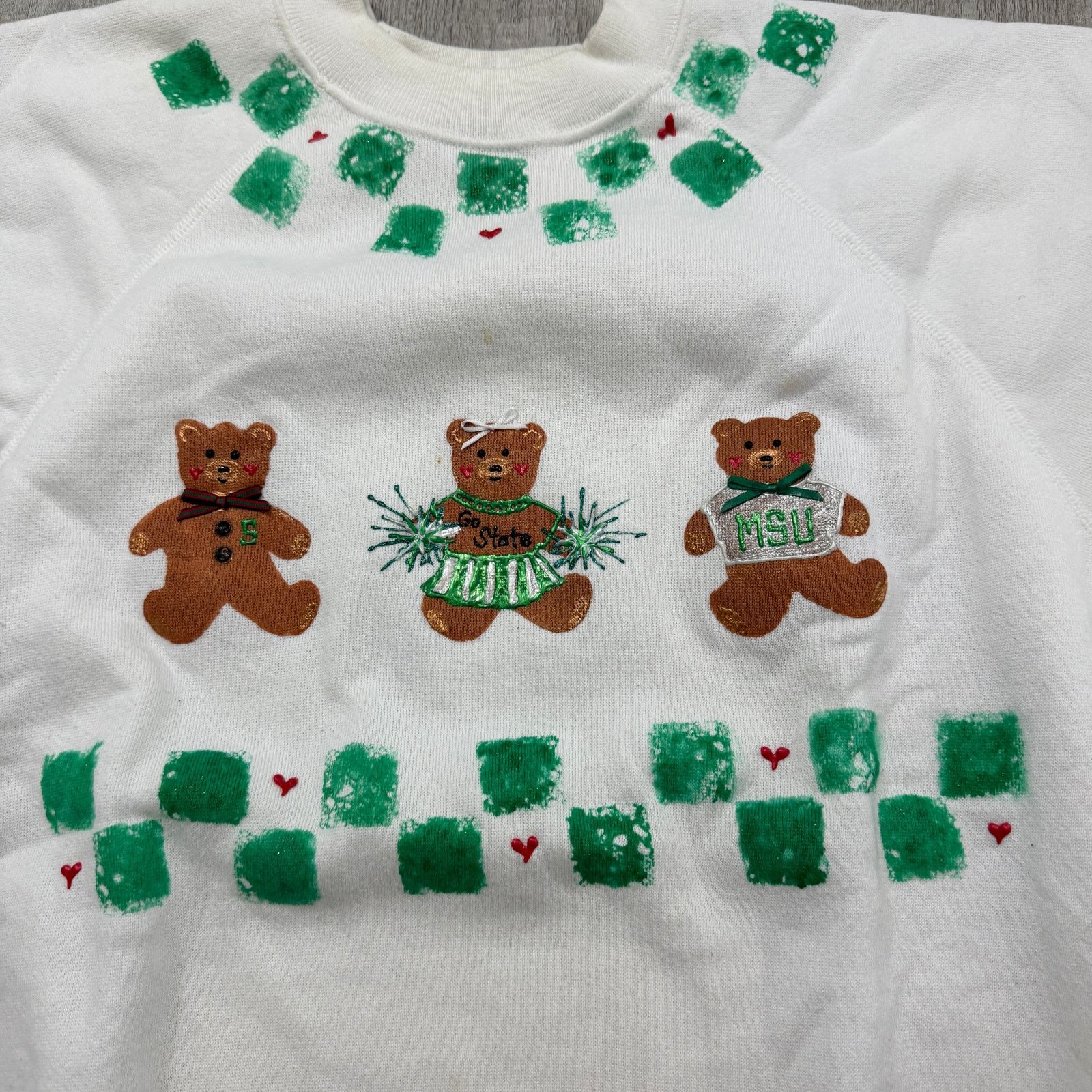 Vintage Vintage Michigan State Spartans Teddy Bear Sweatshirt XL Size US XL / EU 56 / 4 - 3 Thumbnail