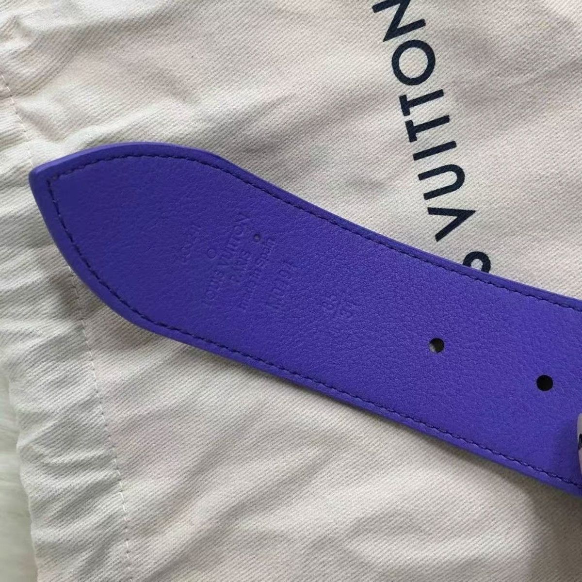 Louis Vuitton Louis Vuitton Virgil Abloh Purple Monogram Chain Belt -Tokyo Size ONE SIZE - 4 Thumbnail