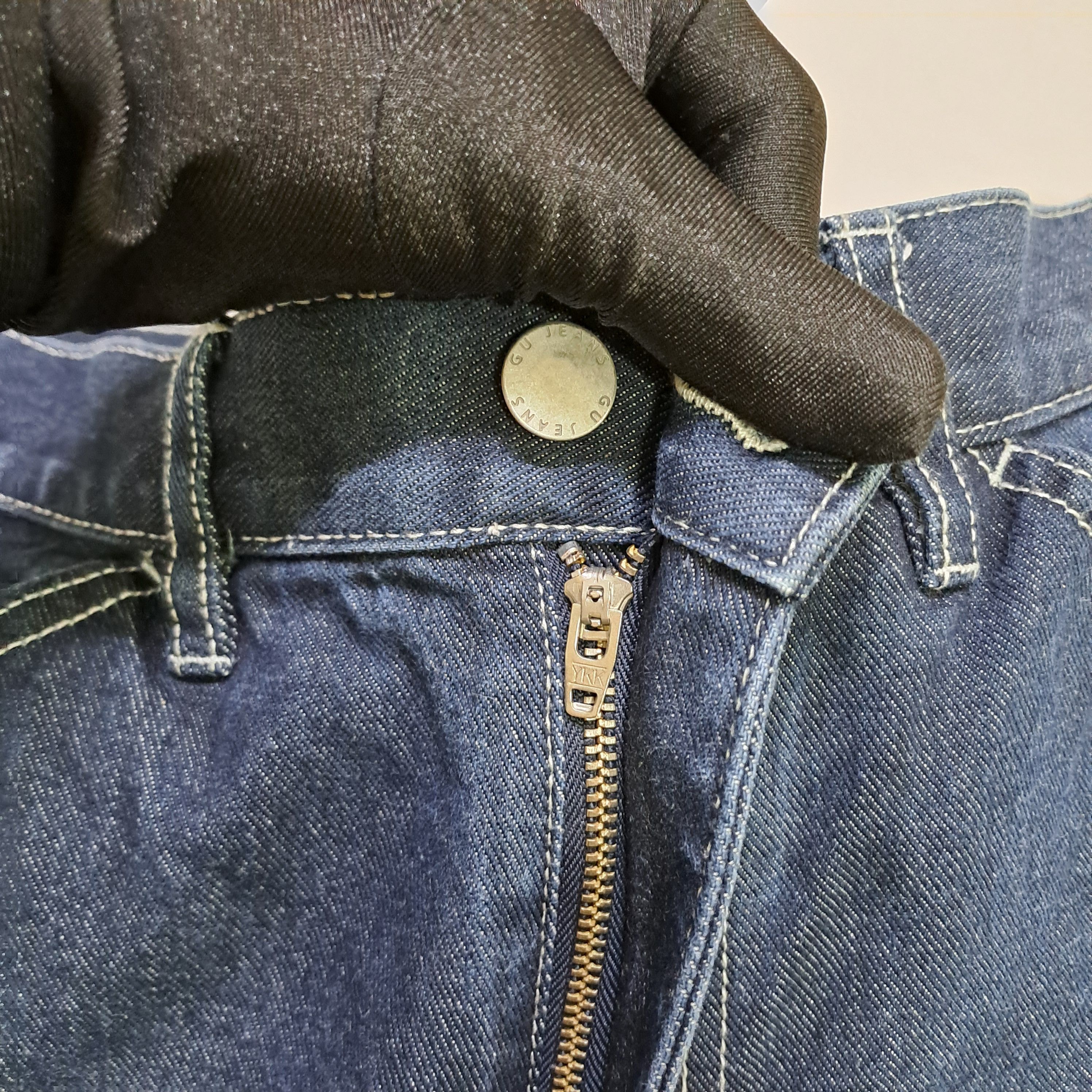 GU GU Contrast Stitches Baggy Jeans Size US 29 - 4 Thumbnail