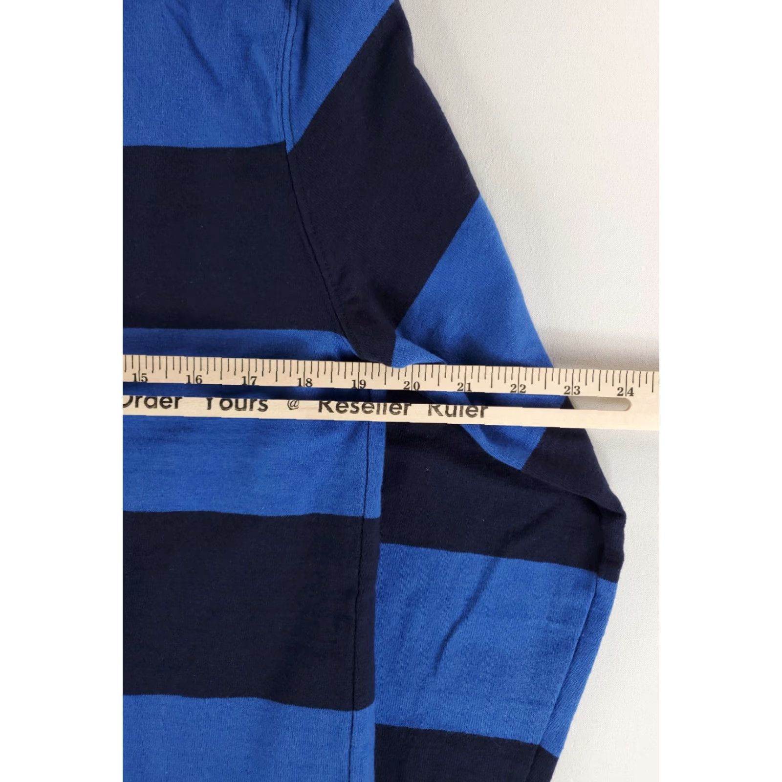 Vintage LL Bean Rugby Shirt Striped Long Sleeve Mens S Blue Size US S / EU 44-46 / 1 - 4 Thumbnail