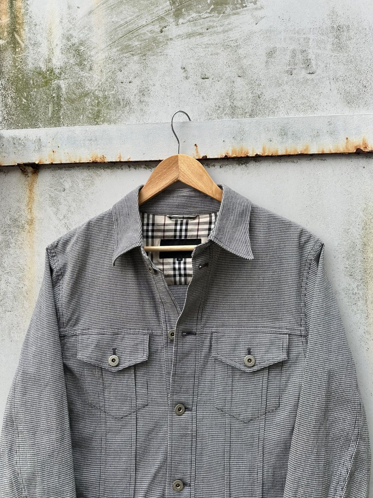 Burberry 👹Burberry Black Label Checked Trucker Jacket Size US M / EU 48-50 / 2 - 4 Thumbnail