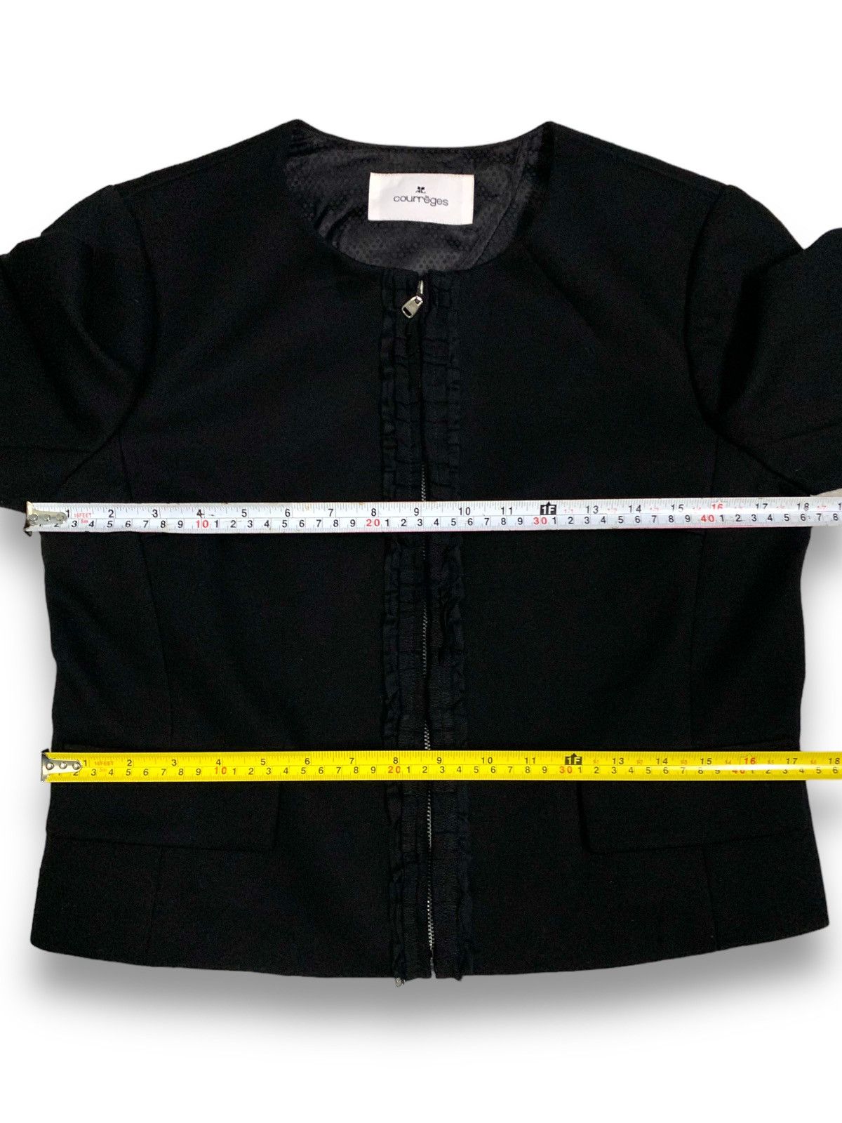 Courreges Courreges Black Cropped Cardigan Style Blazer Jacket Size M / US 6-8 / IT 42-44 - 15 Thumbnail