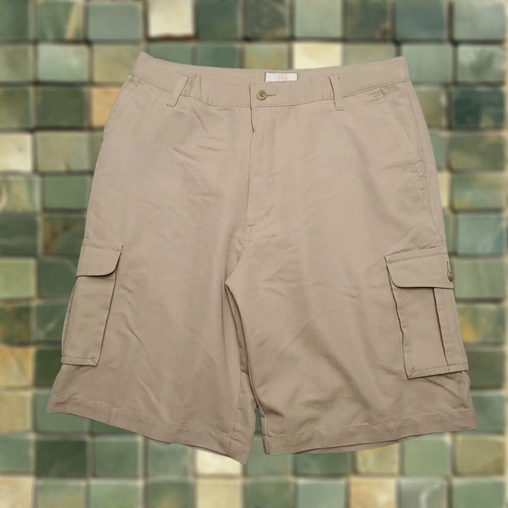 Vintage Trader Bay Shorts Mens 34 Khaki Cargo Utility Hike Outdoor Nature Comfort Casual Beige Reg URL Size US 34 / EU 50 - 1 Thumbnail