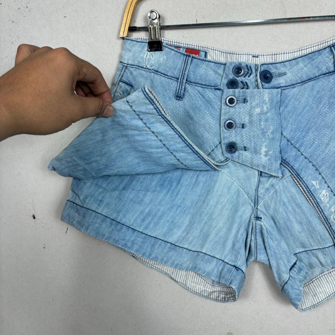 Marithe + Francois Girbaud Vtg Girbaud Distressed Denim Shorts M+FG Japan Takaya Shoji Size 30" / US 8 / IT 44 - 5 Thumbnail