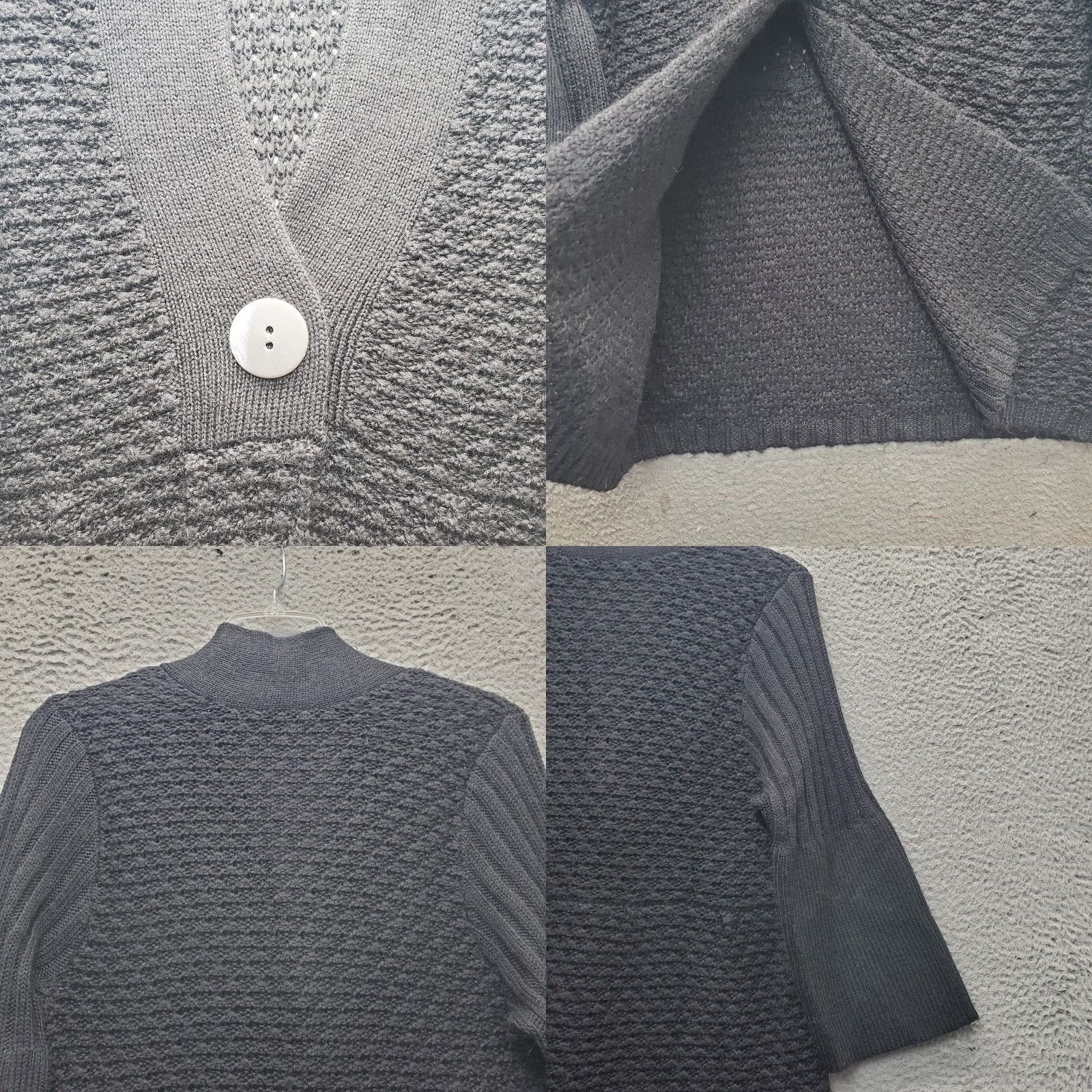J. Jill J. Jill Sweater Womens L Black Cardigan Women Chunky Knit Shawl Neck One Button Front Size L / US 10 / IT 46 - 8 Thumbnail