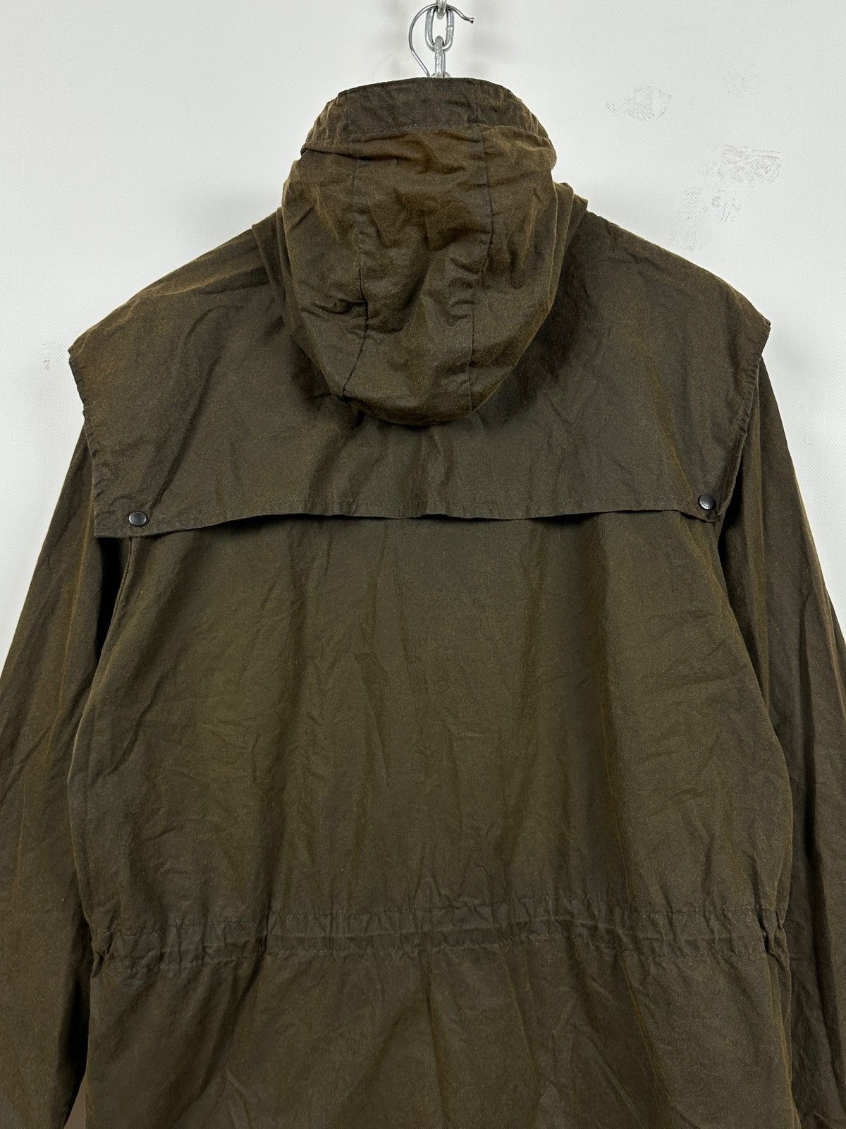 Barbour Vintage Barbour Waxed Durham Olive Green Coat Jacket Size US M / EU 48-50 / 2 - 17 Thumbnail