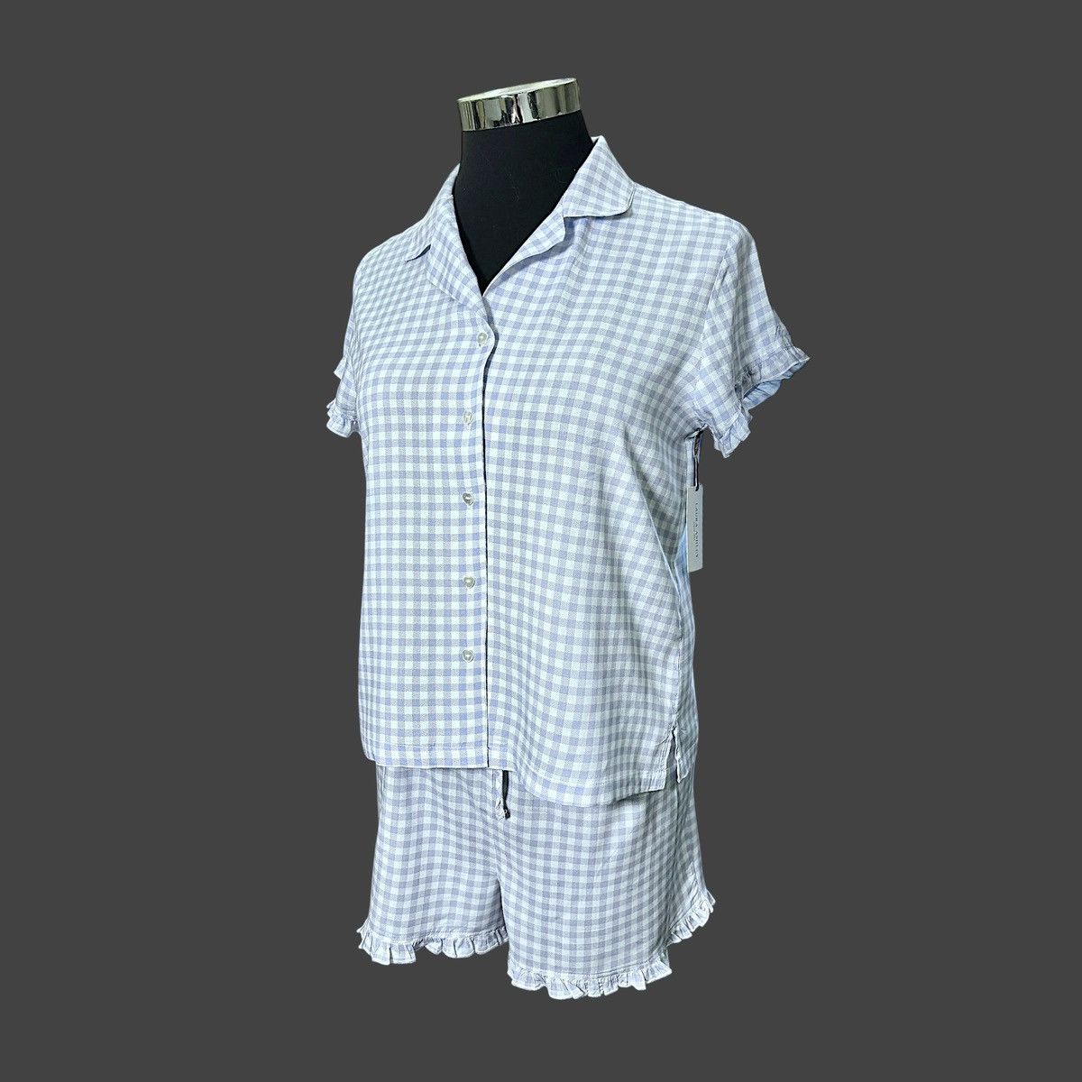 Laura Ashley Laura Ashley Women’s Purple Gingham Lounge 2 Pc Set Sz L Size L / US 10 / IT 46 - 6 Thumbnail