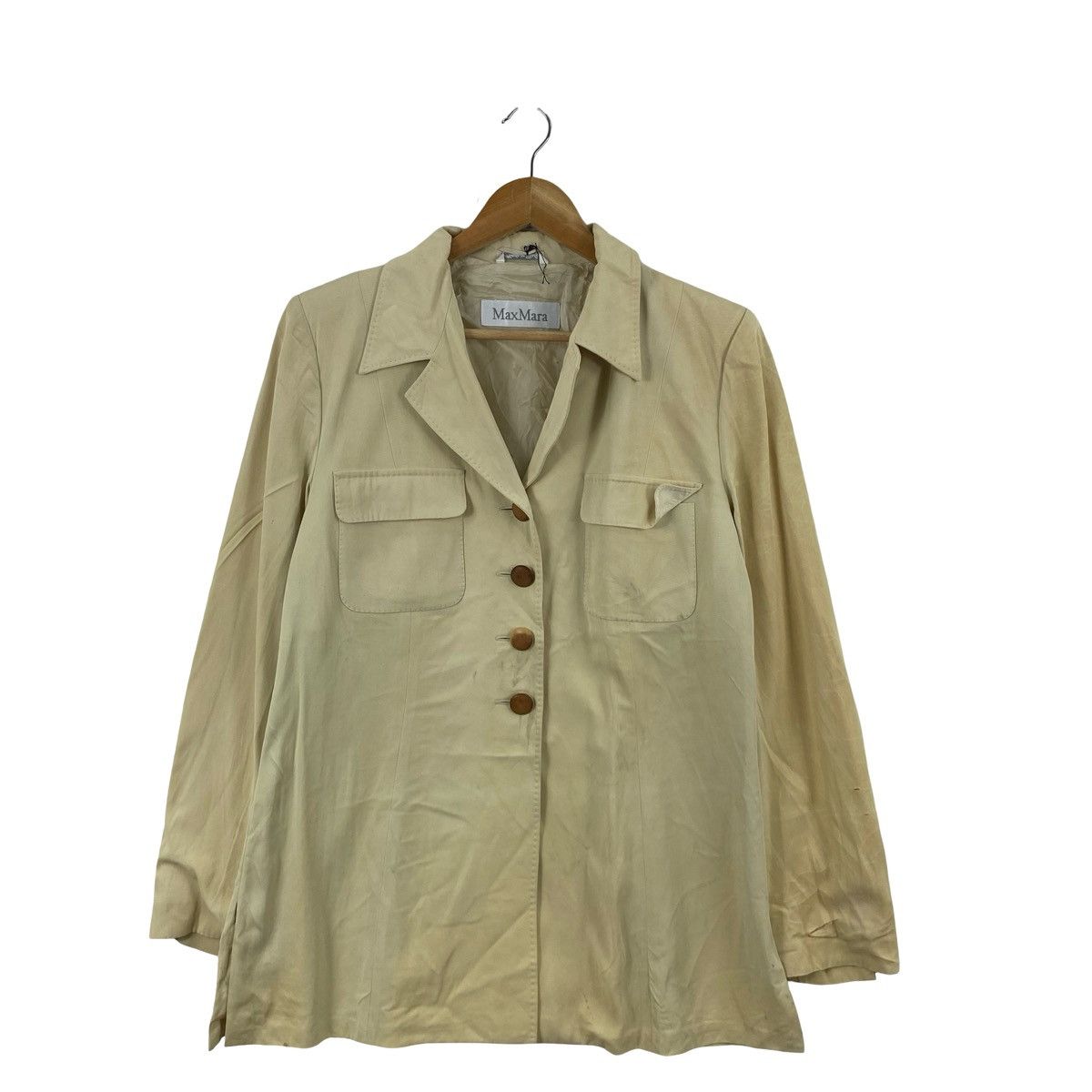 Max Mara MAXMARA Lightweight Safari Style Shirt Jacket with Front Size S / US 4 / IT 40 - 4 Thumbnail