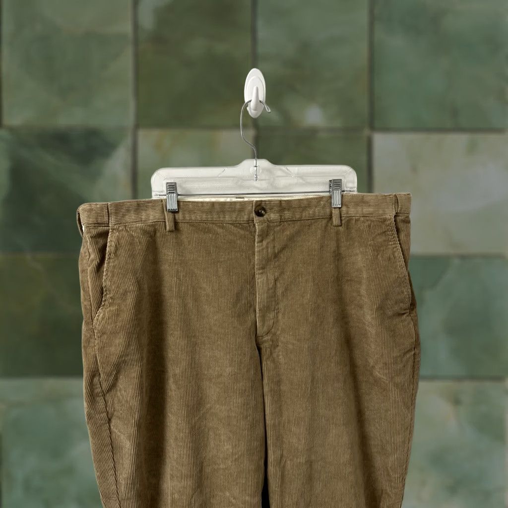 Vintage LL Bean Country Corduroy Pants Mens 44x32 Brown Stretch Comfort Waist 502864 Size US 44 / EU 60 - 1 Thumbnail