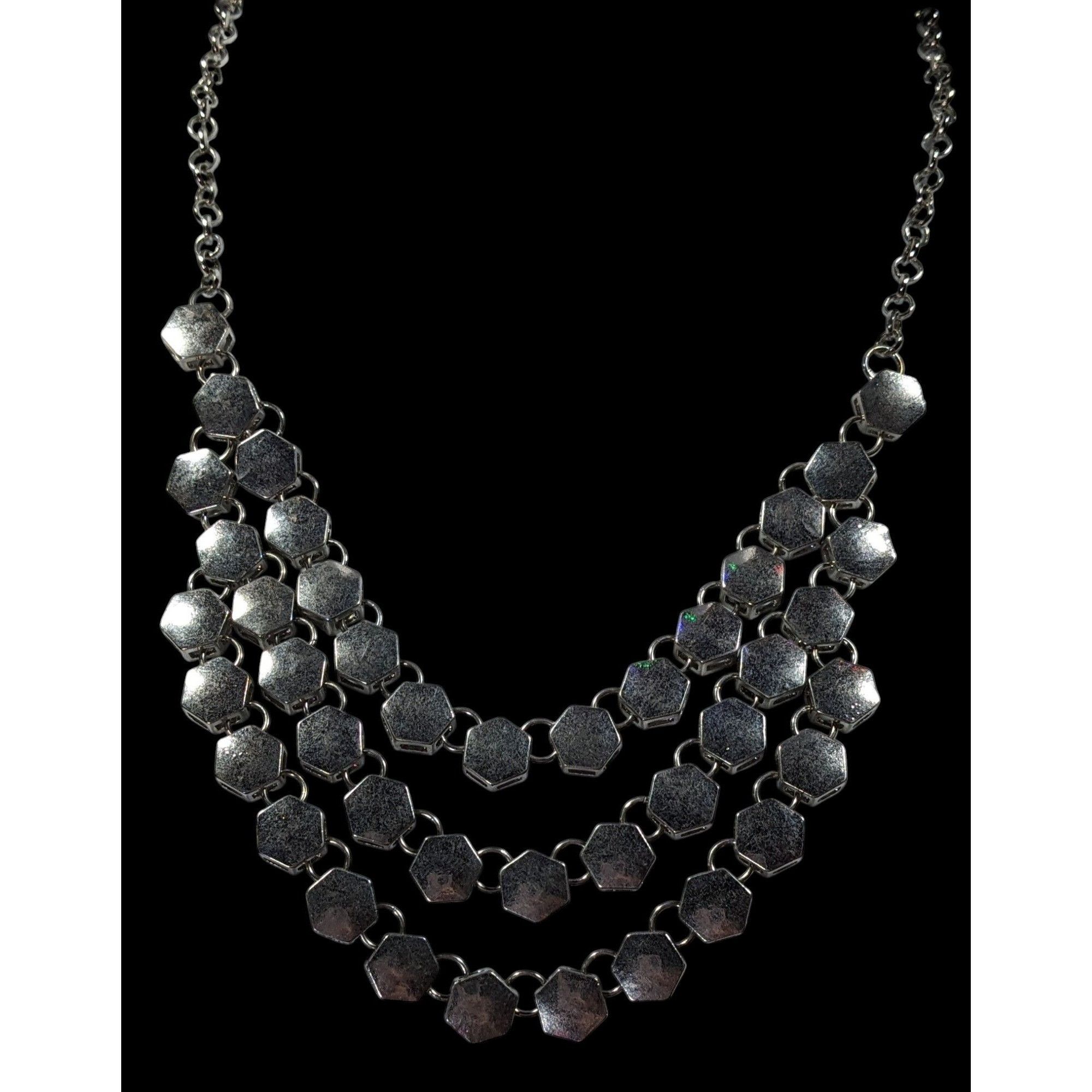 Other Charming Charlie Modern Hexagonal Concave Multilayer Link Ne Size ONE SIZE - 2 Thumbnail