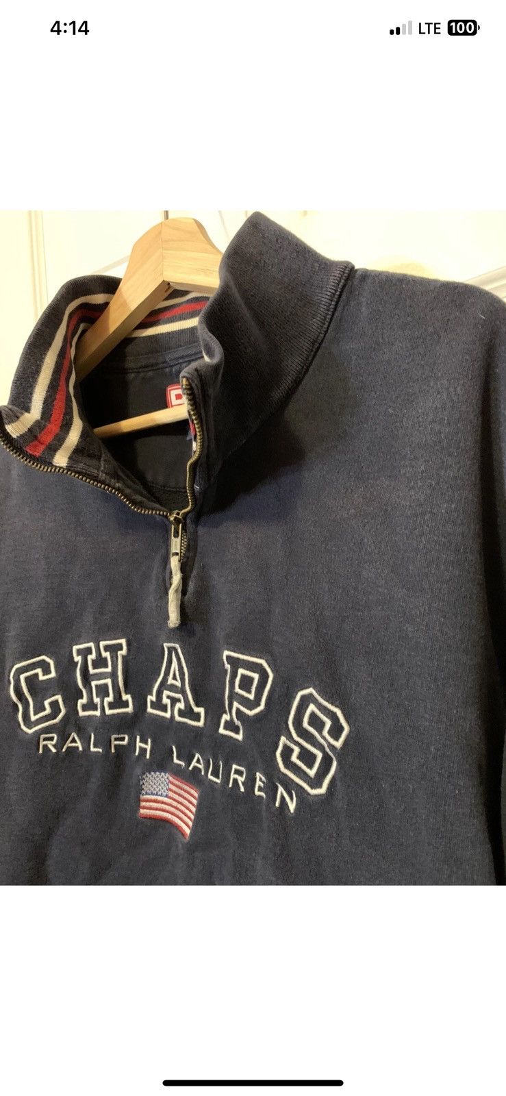 Chaps Ralph Lauren Chaps Ralph Lauren Mens Sz XL 1/4 Zip Blue Pullover Shirt Size US XL / EU 56 / 4 - 9 Thumbnail
