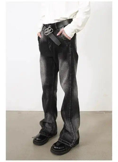 Japanese Brand VIBE Opium Cargo Stack Denim Jeans, Utility Washed Jeans Size US 32 / EU 48 - 2 Thumbnail