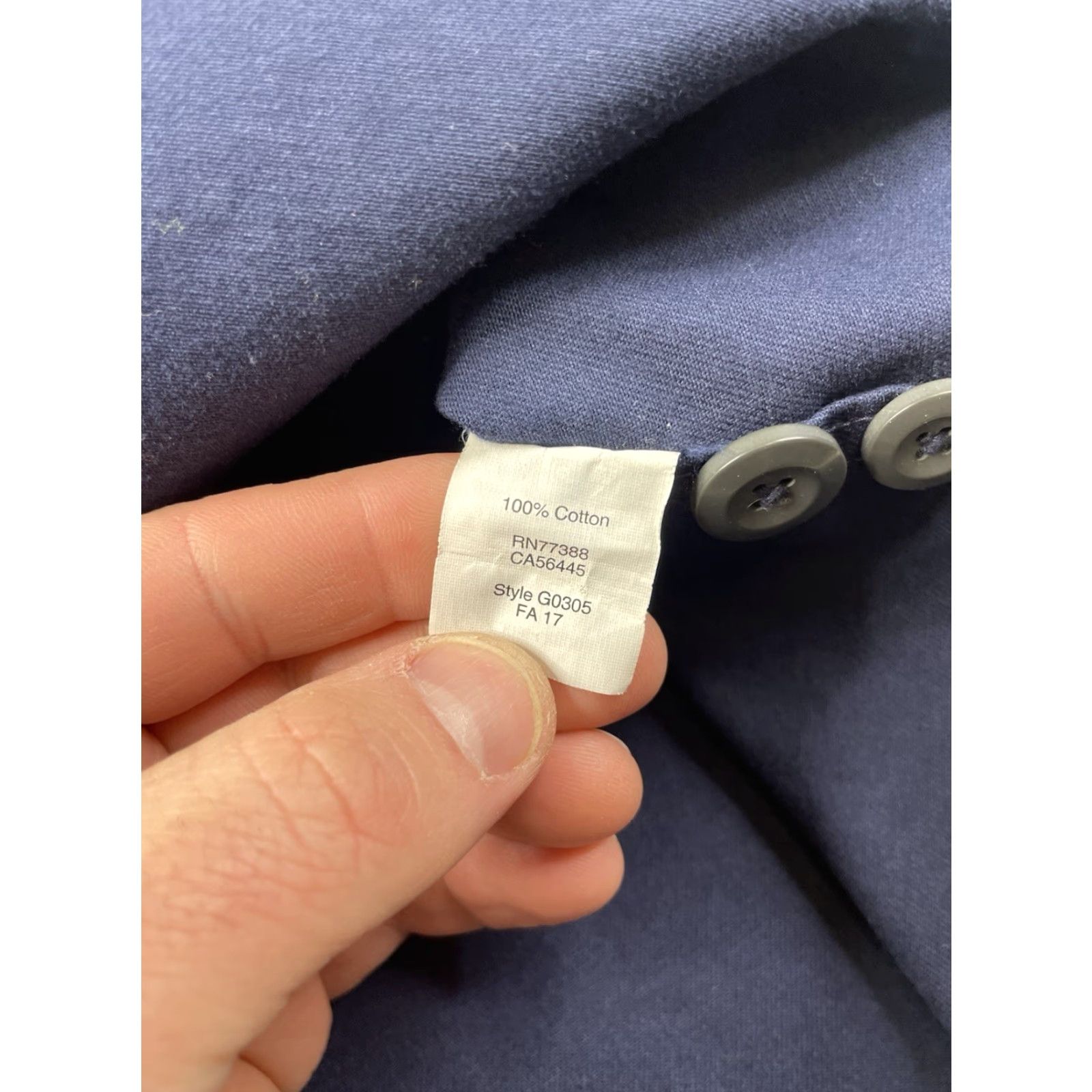 J.Crew J.CREW Jacket Mens Large Navy Cotton Utility Chore Shirt Pockets Size US L / EU 52-54 / 3 - 4 Thumbnail