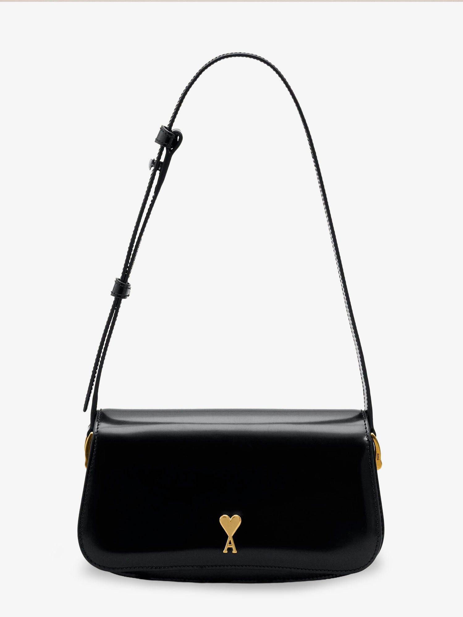 AMI Leather Shoulder Bag With Logo On The Front Size ONE SIZE - 1 Thumbnail