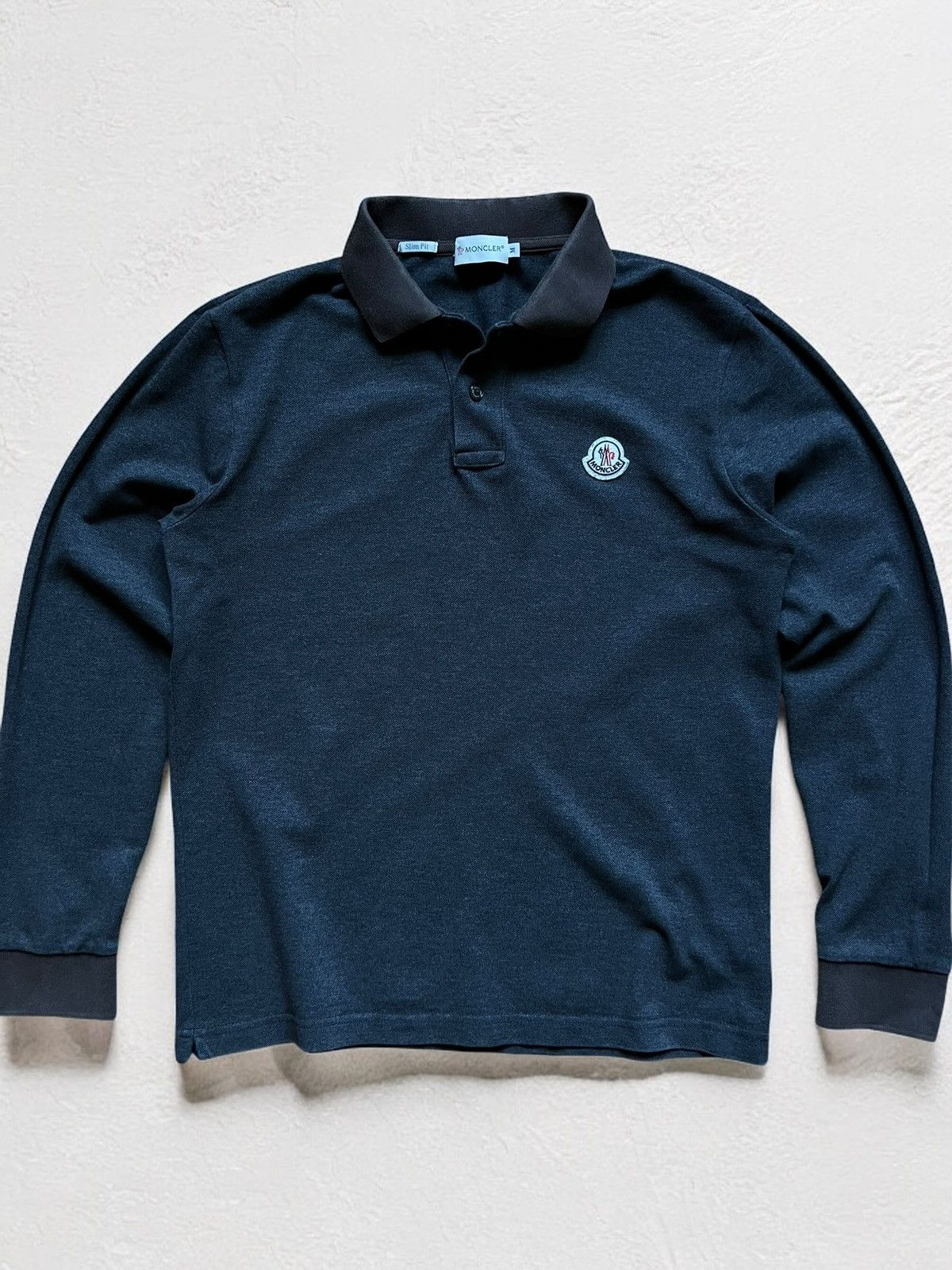 Designer × Moncler MONCLER LONG SLEEVE MAGLIA POLO t shirt tee GREY Size US M / EU 48-50 / 2 - 1 Thumbnail