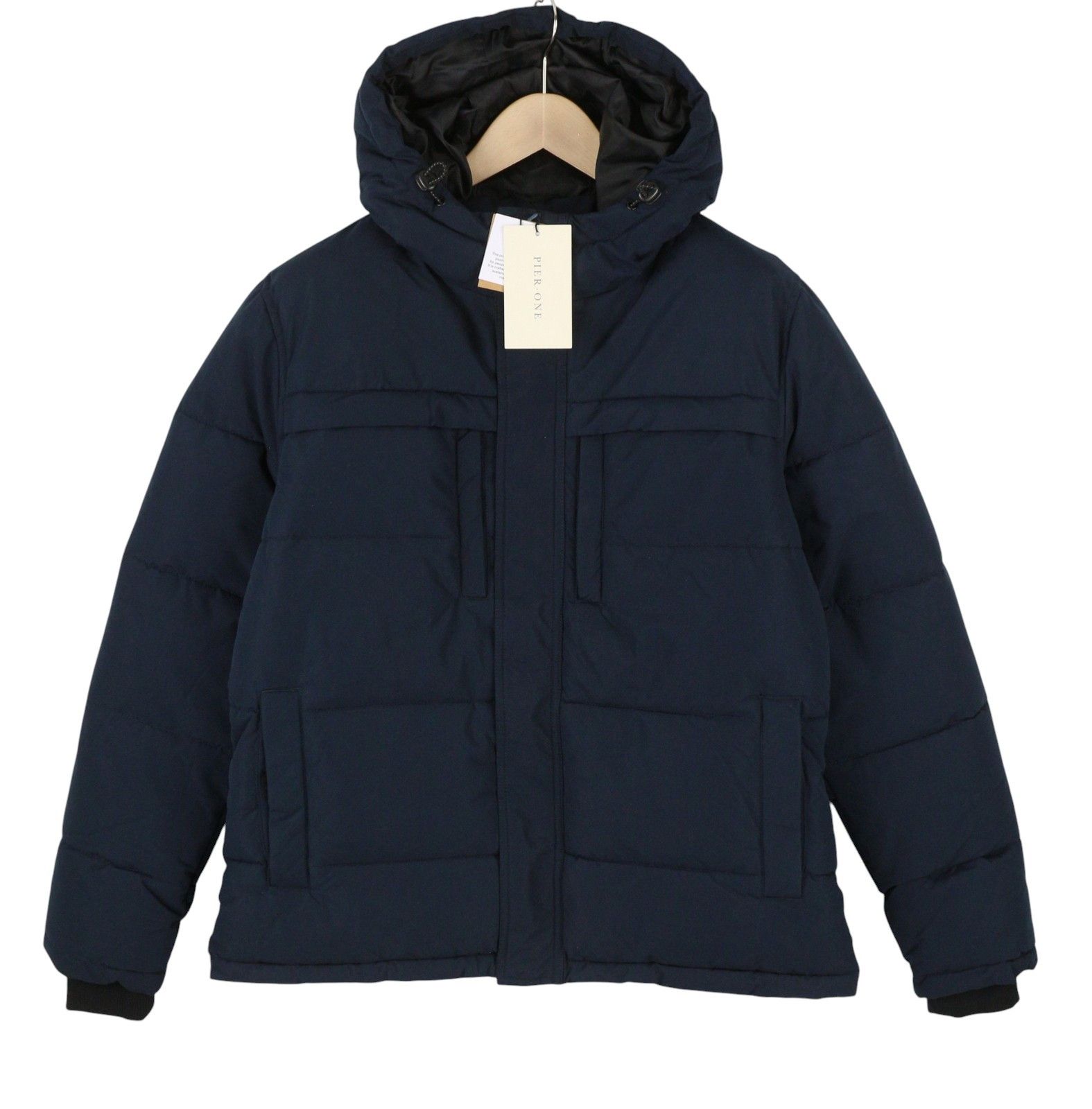 Other S Dark Blue Padded Hooded Quilted Lined 88052 Size S / US 4 / IT 40 - 2 Thumbnail