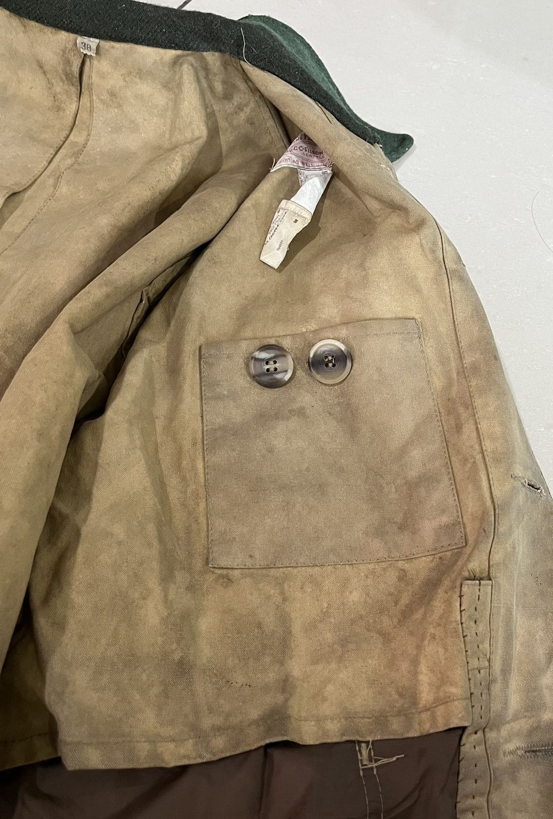 Filson Rare Vintage 80s Filson Tin Cloth Field Jacket Rugged Style Size US L / EU 52-54 / 3 - 15 Thumbnail