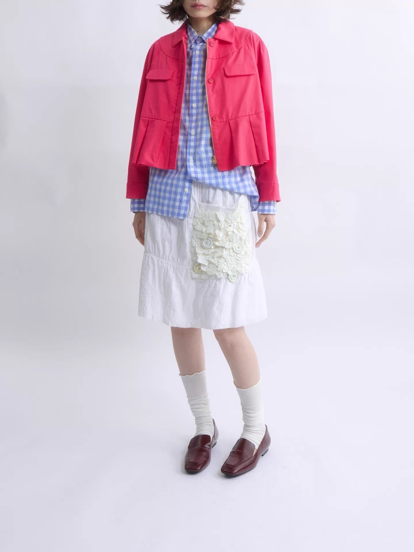 Miu Miu MIU MIU Women's Hot Pink Balloon Short Jacket Size XS / US 0-2 / IT 36-38 - 5 Thumbnail