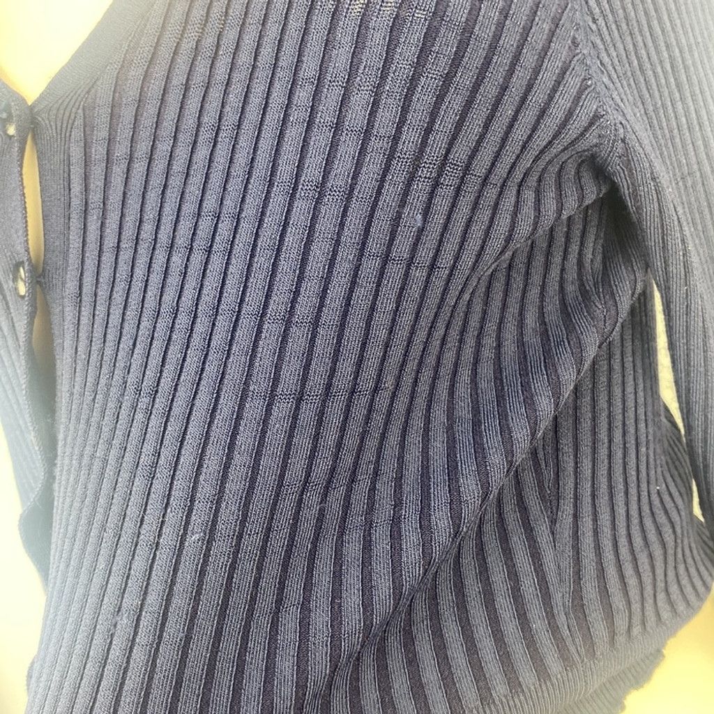 Other IRIS SETLAKWE Crop Ribbed & Textured Navy Blue Sweater S Size XS / US 0-2 / IT 36-38 - 8 Thumbnail