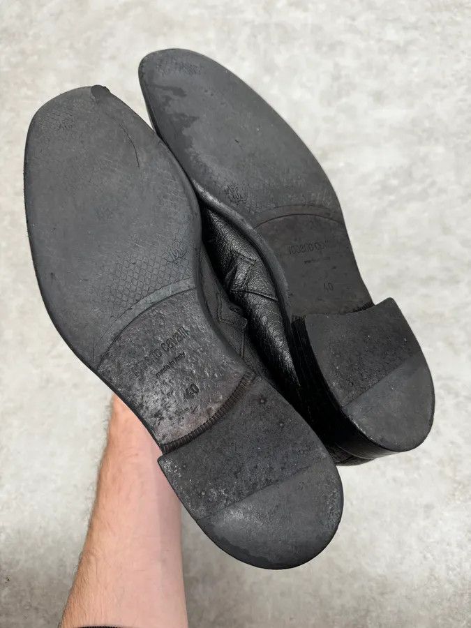 Roberto Cavalli 2000s Roberto Cavalli Black Silver Leather Boots Size US 7 / EU 40 - 5 Thumbnail