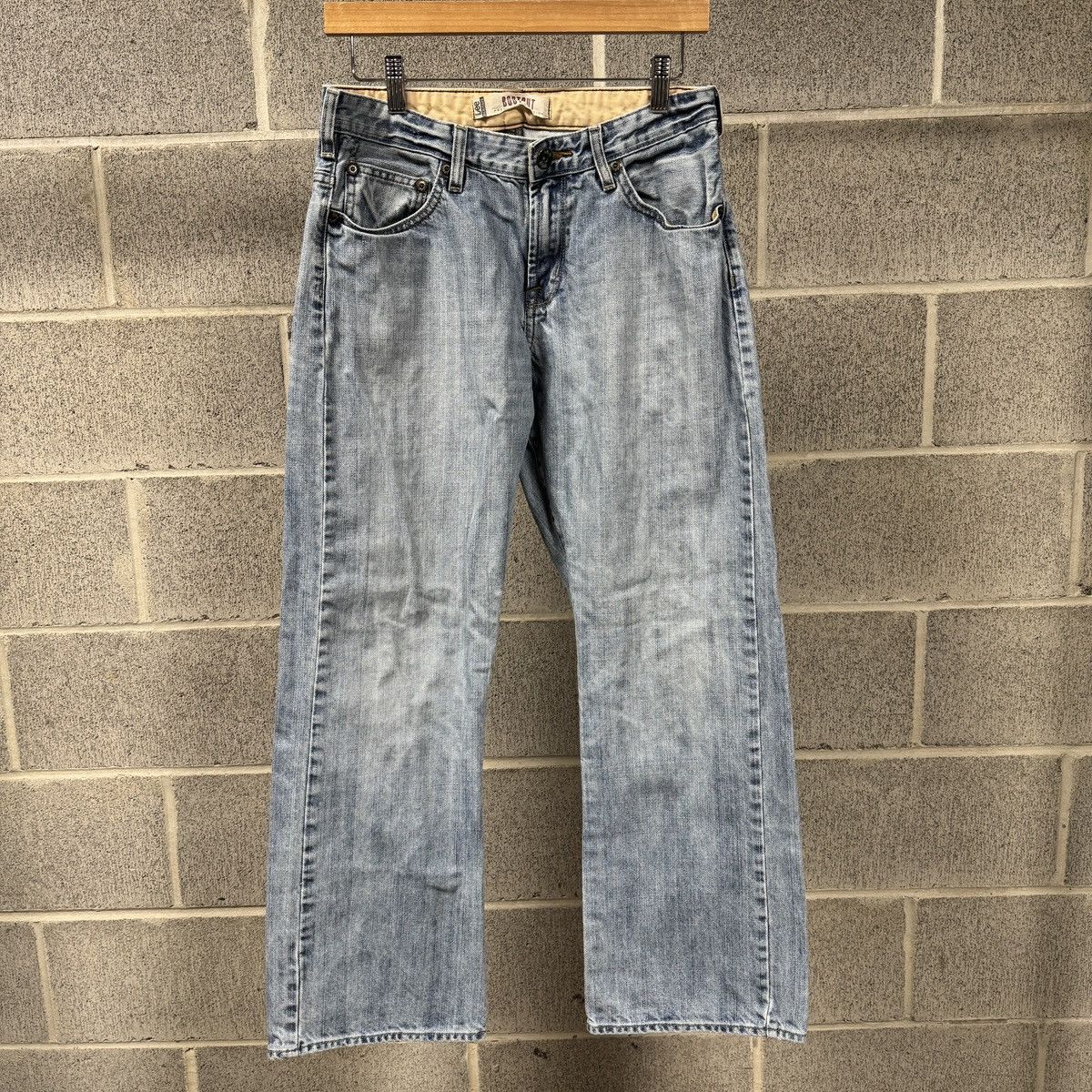 Y2K Lee Thrashed Faded Distressed Flare Jeans ERD Grunge