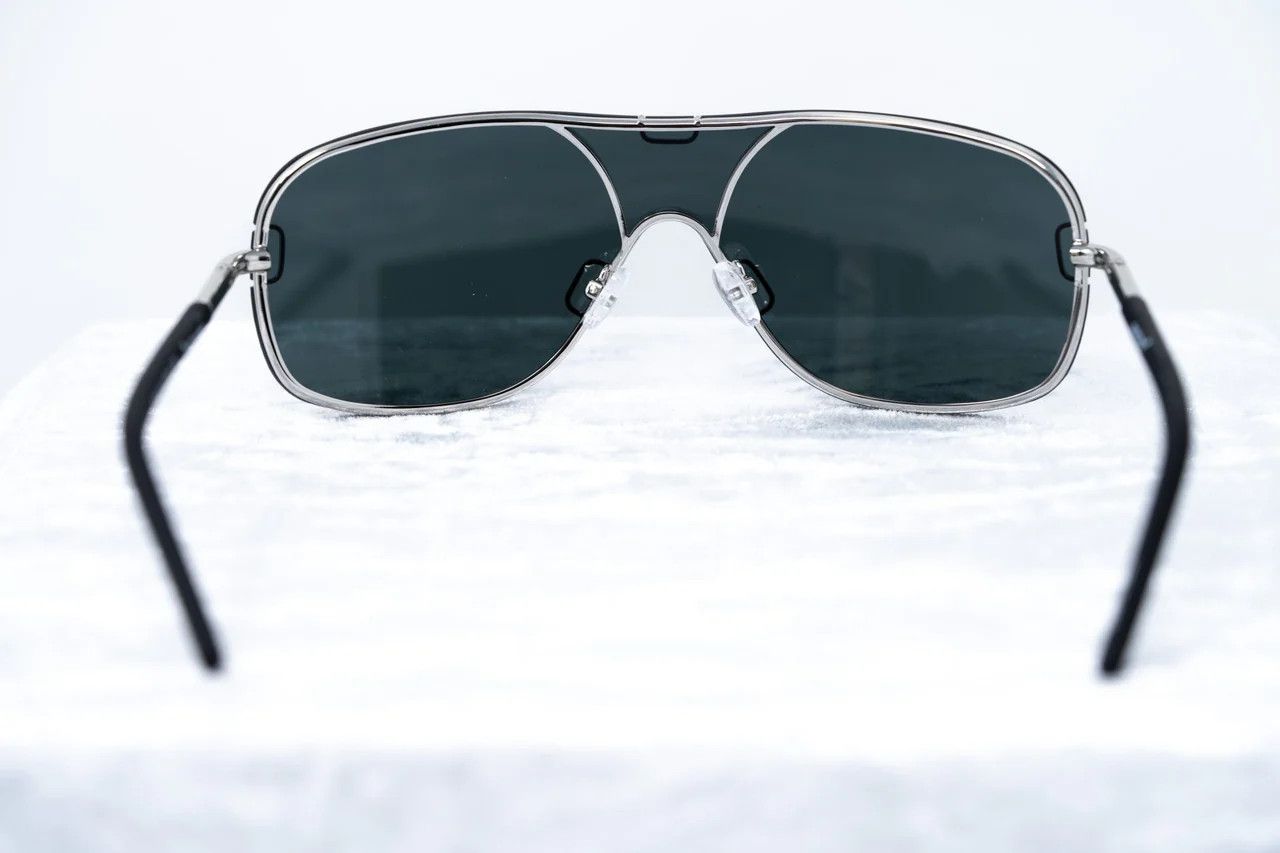 Yohji Yamamoto Yohji Yamamoto Sunglasses Silver and Grey Size ONE SIZE - 9 Thumbnail
