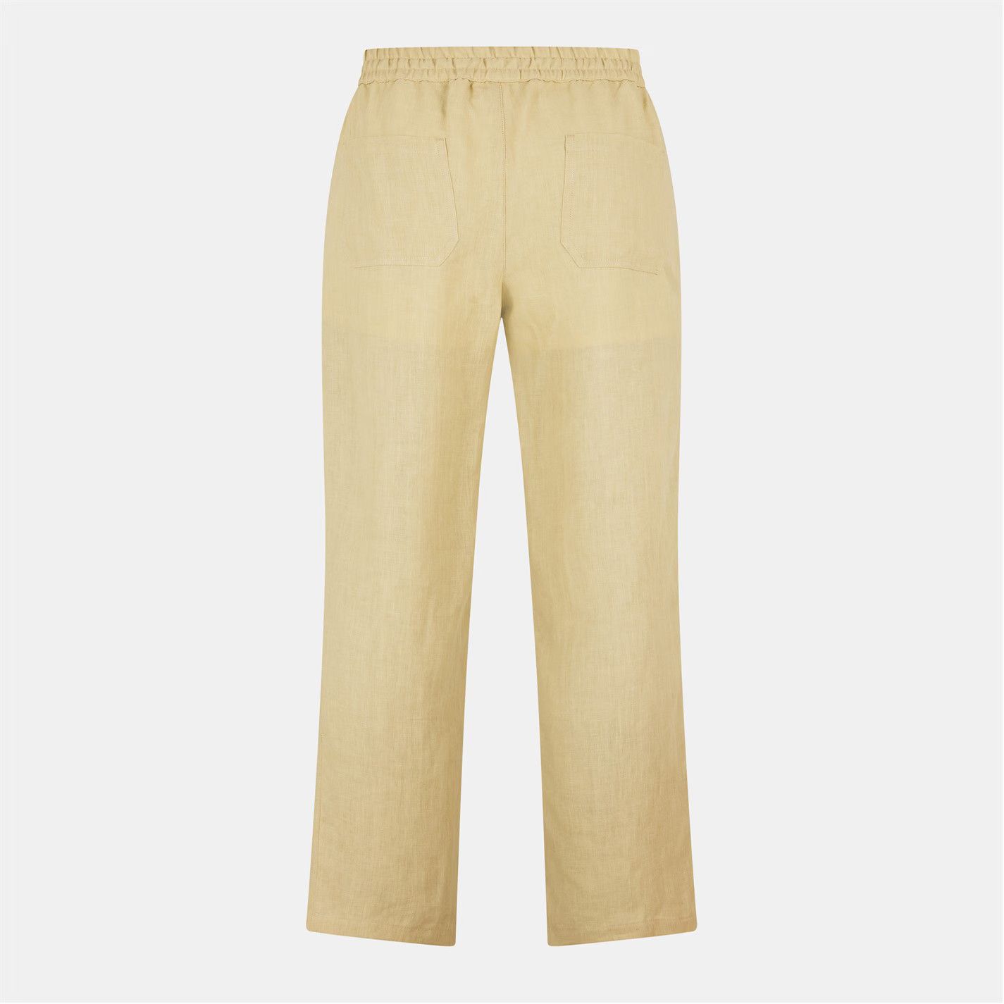 Off-White o1g2r1mq0226 Linen Lightweight Breathable Pants In Beige Size US 28 / EU 44 - 2 Thumbnail