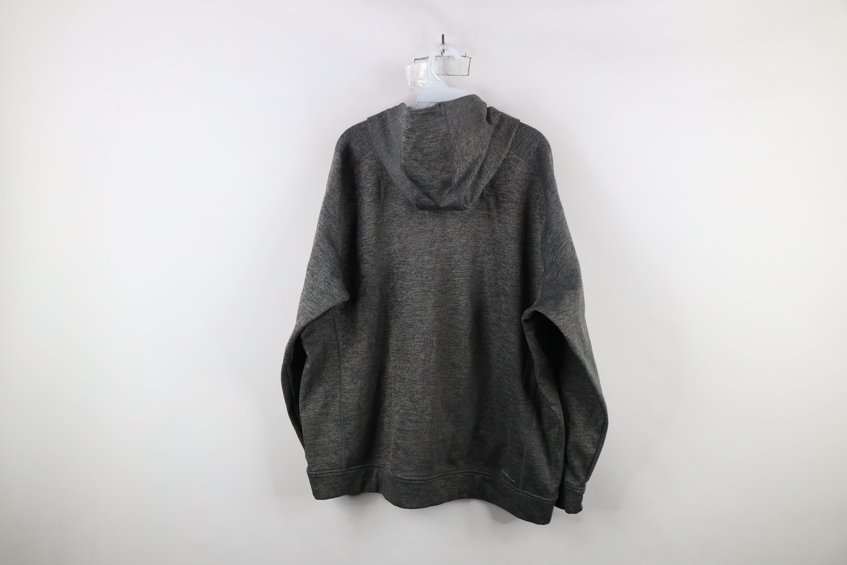 Adidas × Vintage Y2K Adidas Spell Out Fleece Lined Hoodie Sweatshirt Gray Size US XXL / EU 58 / 5 - 13 Thumbnail