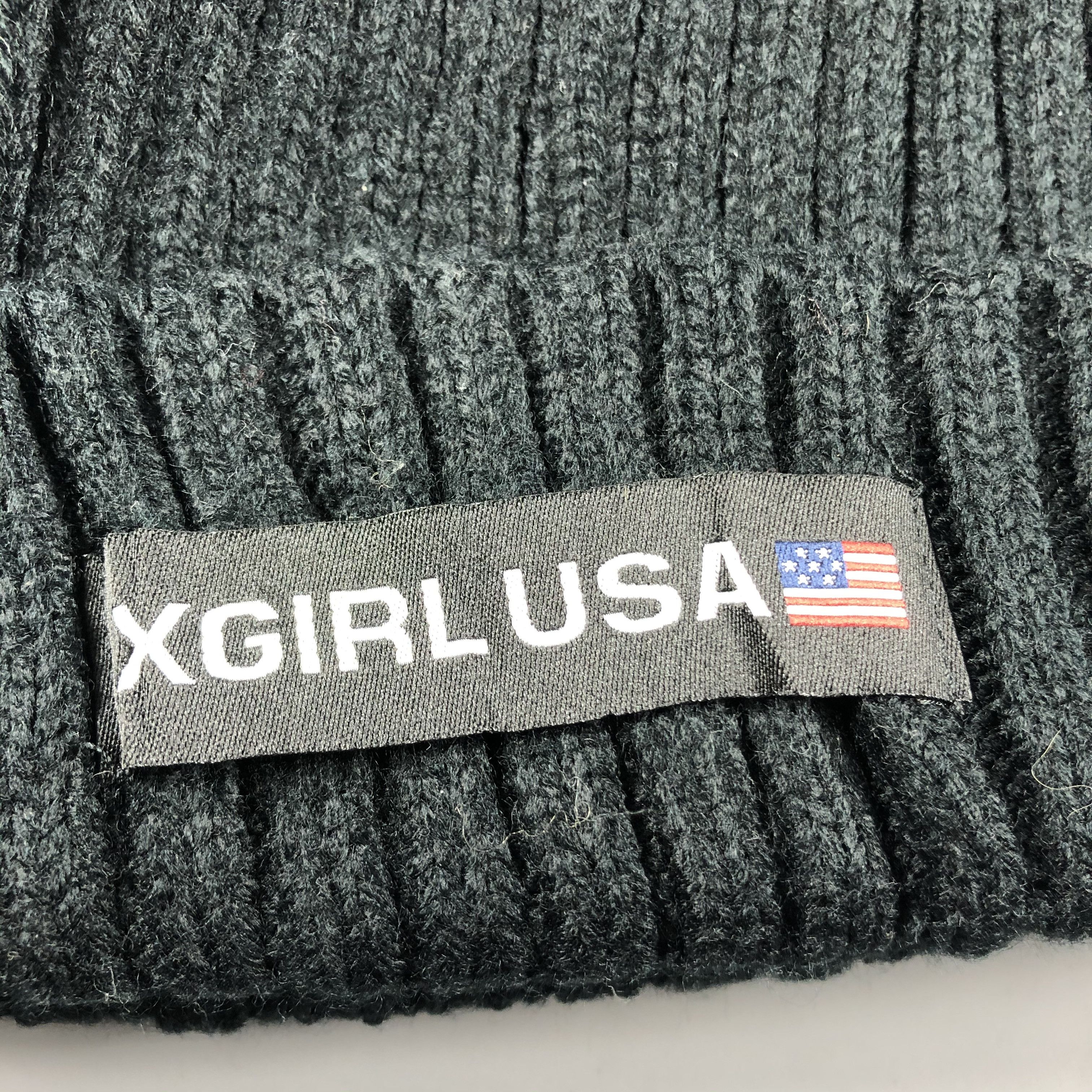 Vintage X-Girl Usa Skateboard Ribbed Beanie Snow Hat Snow Cap -D336 Size ONE SIZE - 4 Thumbnail