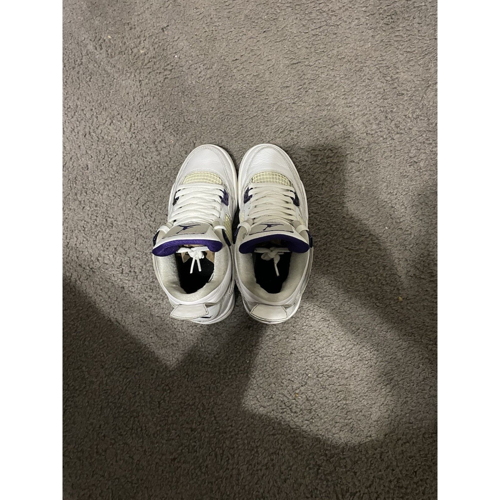 Jordan Brand Size 5y- Nike Air Jordan 4 Retro GS Purple Metallic Men's Size US 5 / EU 37 - 4 Thumbnail