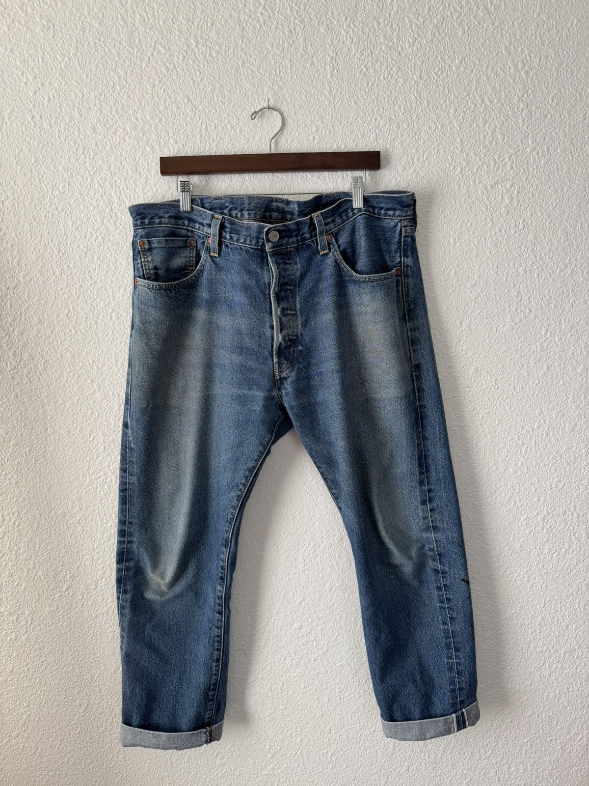 Levi's Levi’s Premium 501 ST Slim Taper Selvedge Jeans – W38 L29 Size US 38 / EU 54 - 1 Thumbnail