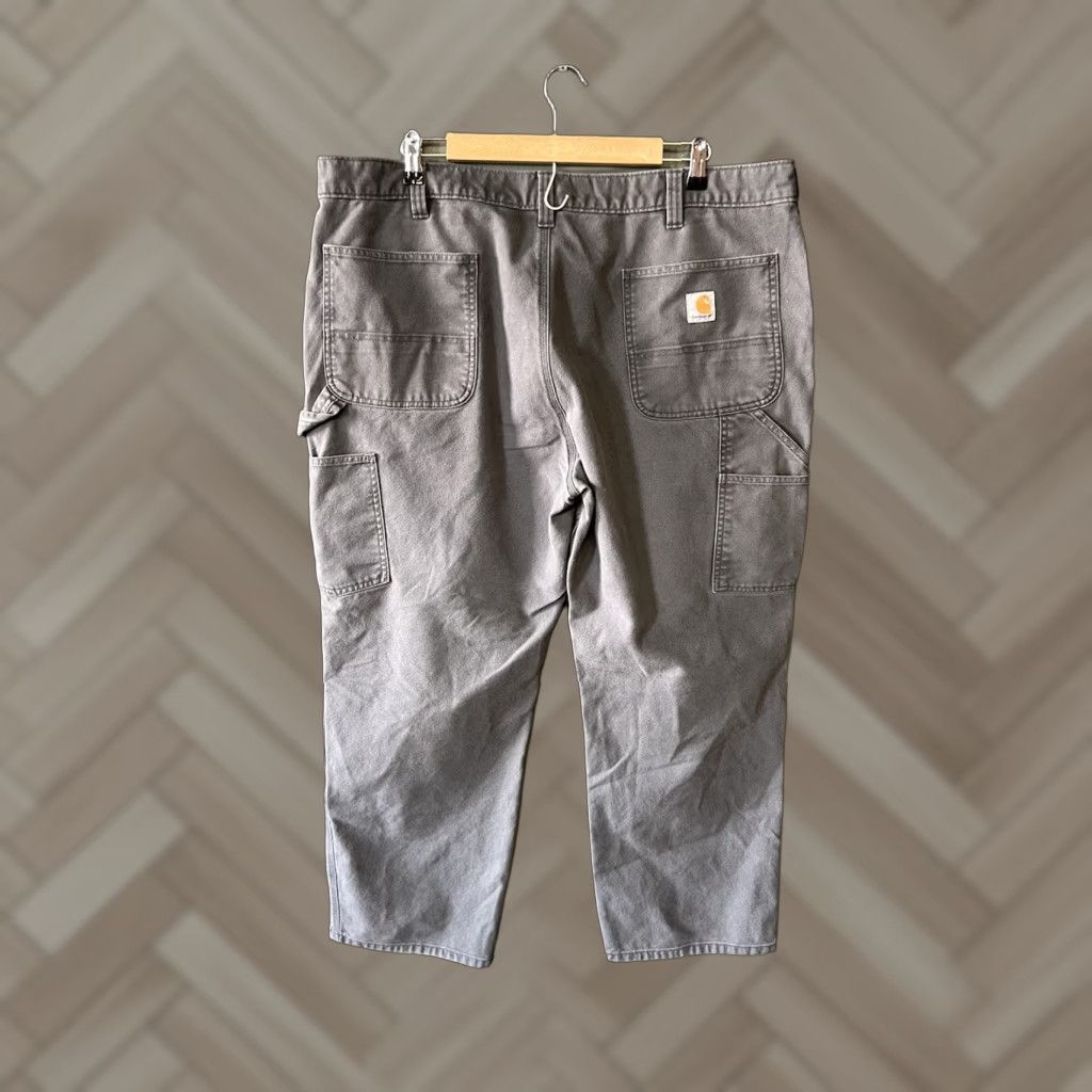 VINTAGE Carhartt Mens Gray Carpenter Pants Regular Size 44 30 Inseam Mens