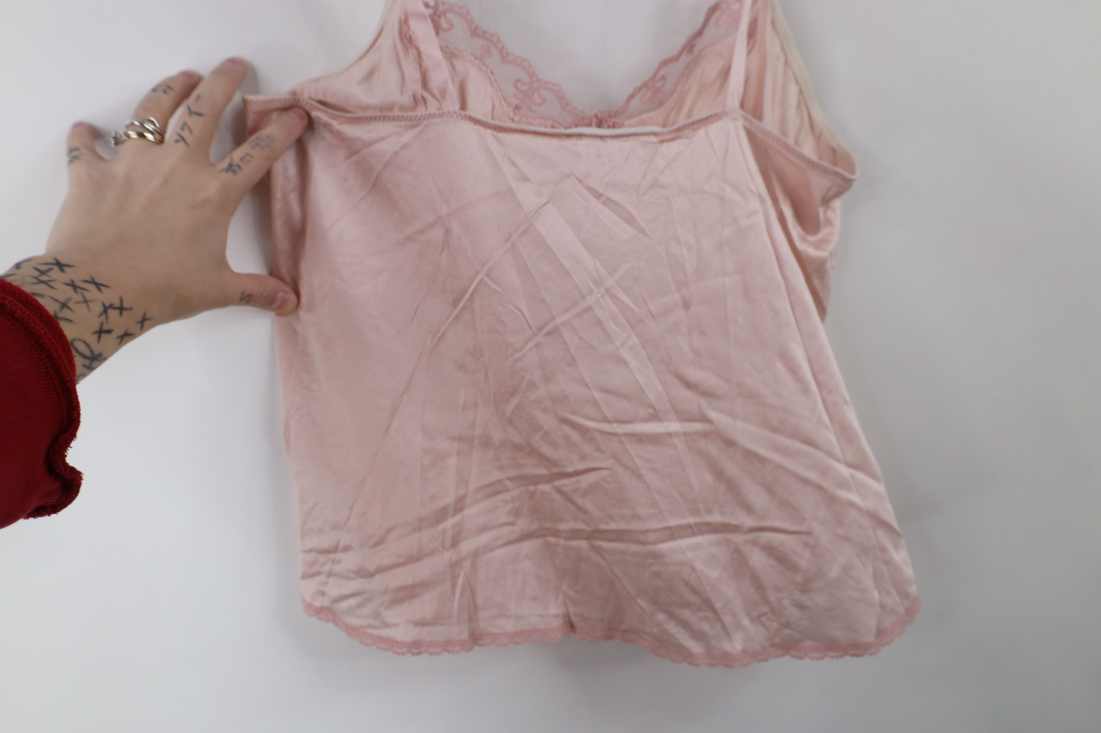 Vintage Vintage 70s Streetwear Lace Flower Cropped Night Shirt USA Size XS / US 0-2 / IT 36-38 - 10 Thumbnail