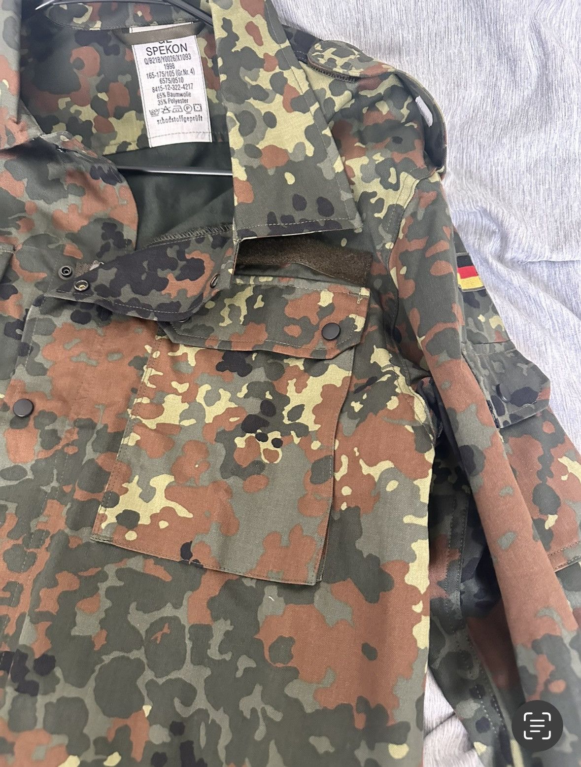 Vintage Flecktarn Shirt Medium Size US M / EU 48-50 / 2 - 2 Thumbnail