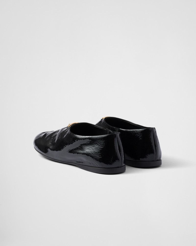 Prada o1B3y1r0526 Patent Leather Ballerinas in Black Size US 6.5 / IT 36.5 - 5 Thumbnail