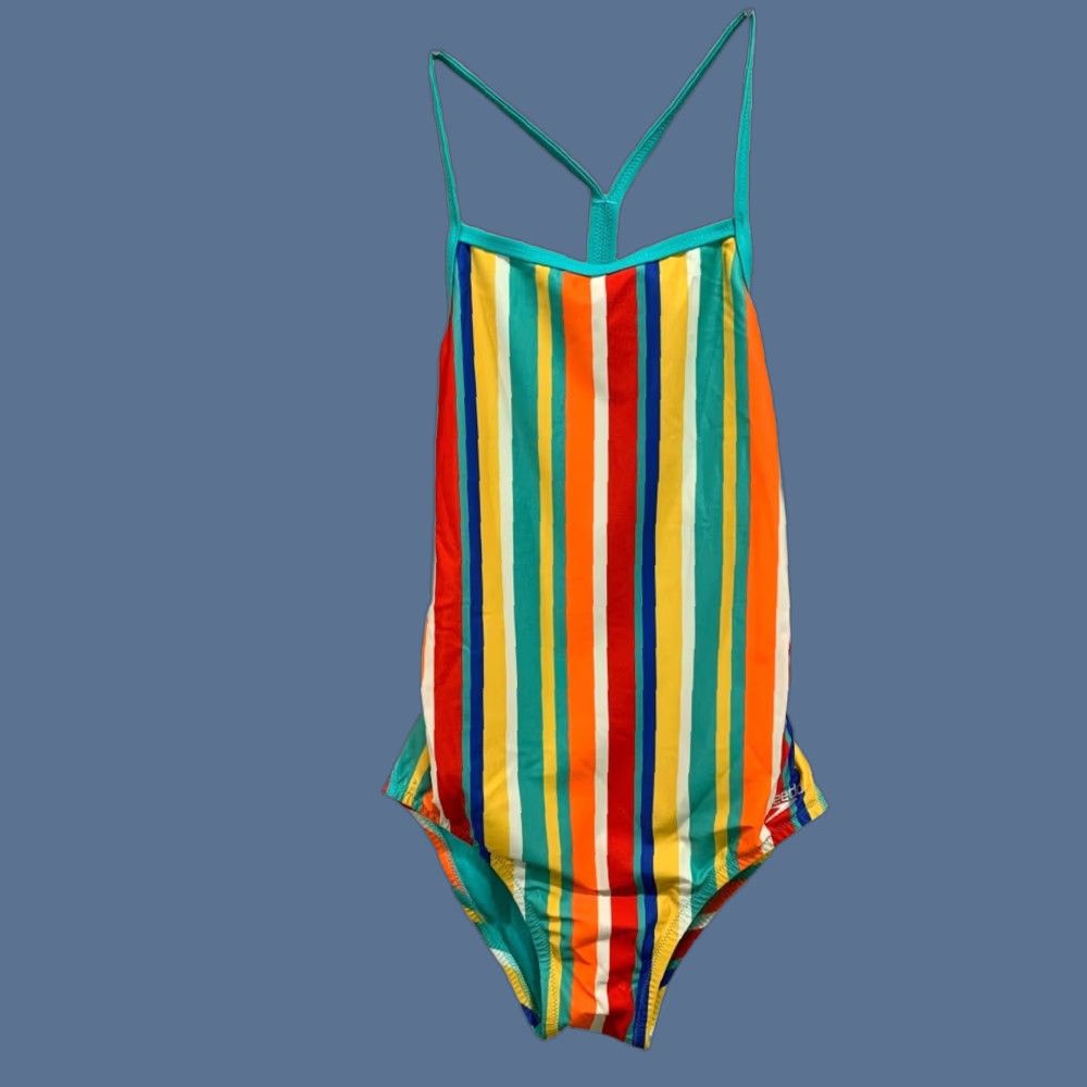 Speedo VINTAGE Speedo Womens One Piece Women's Classic Fit Clean Stripe Eco Endurance Size 32 Green 90s? Size ONE SIZE - 1 Thumbnail