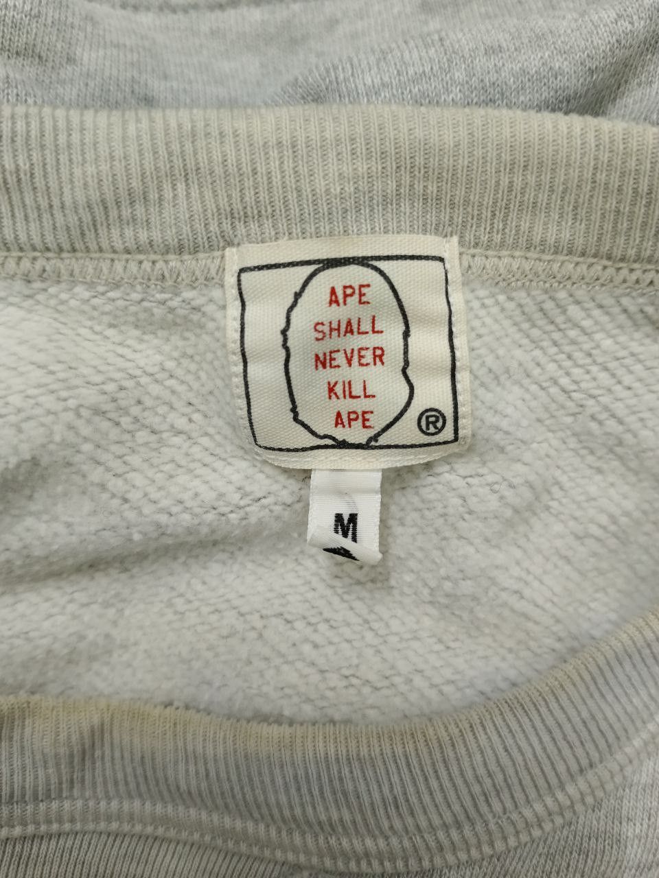 Bape THRASH FADED APE SHALL NEVER KILL APE SWEATSHIRT Size US M / EU 48-50 / 2 - 6 Thumbnail