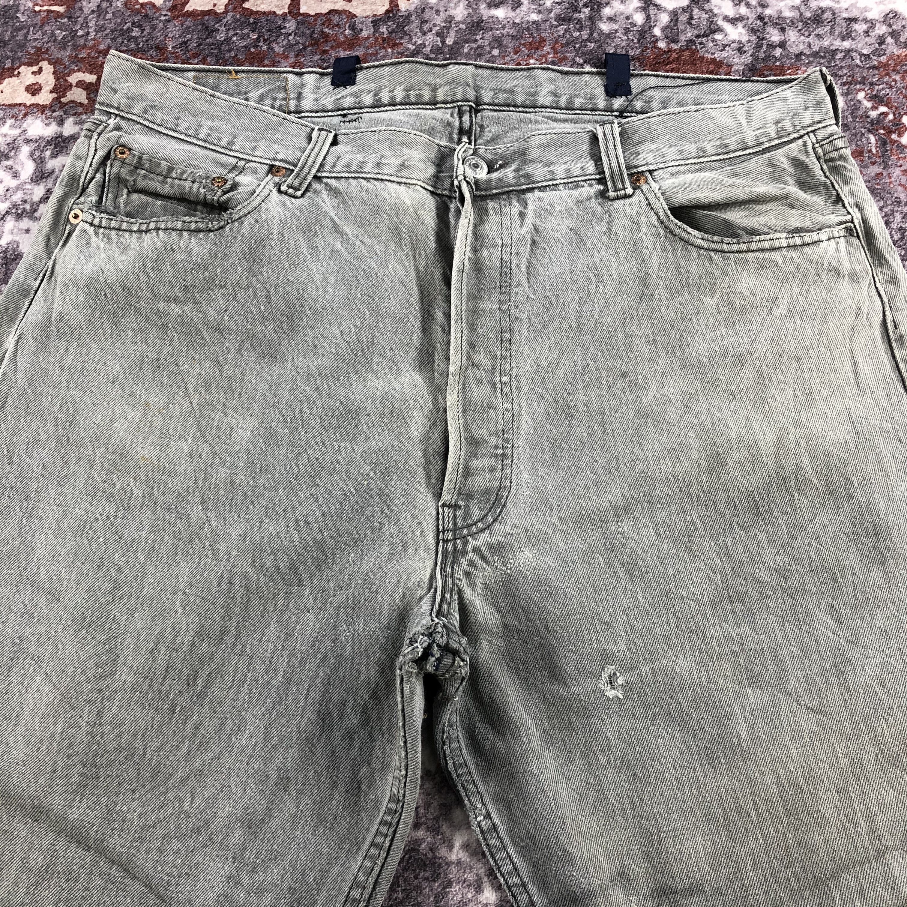 Levi's × Vintage 90s Vintage Ash Grey Levis 501 Jeans-JM2642 Size US 38 / EU 54 - 3 Thumbnail