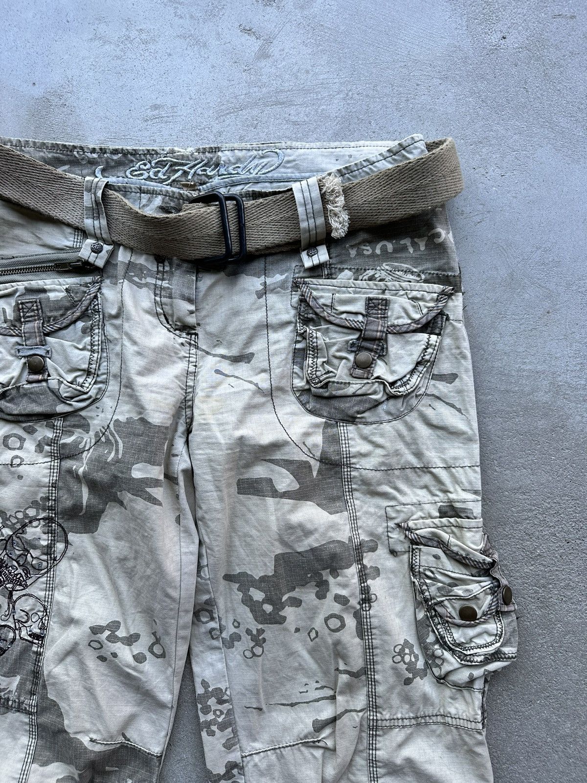 Christian Audigier × Ed Hardy × Vintage Vintage Ed Hardy 3/4 Shorts Size 32" / US 10 / IT 46 - 4 Thumbnail